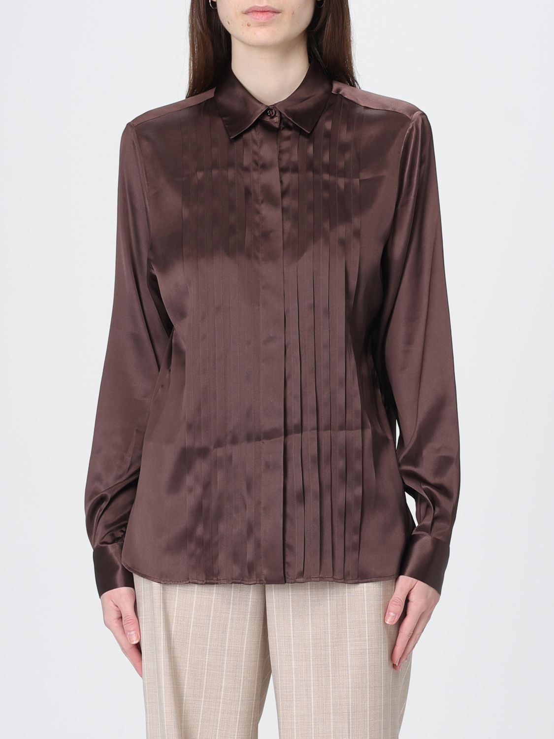 TAGLIATORE Viscose And Silk Bib Shirt　TAGLIATORE ビスコース & シルク ビブ シャツ TAGLIATORE