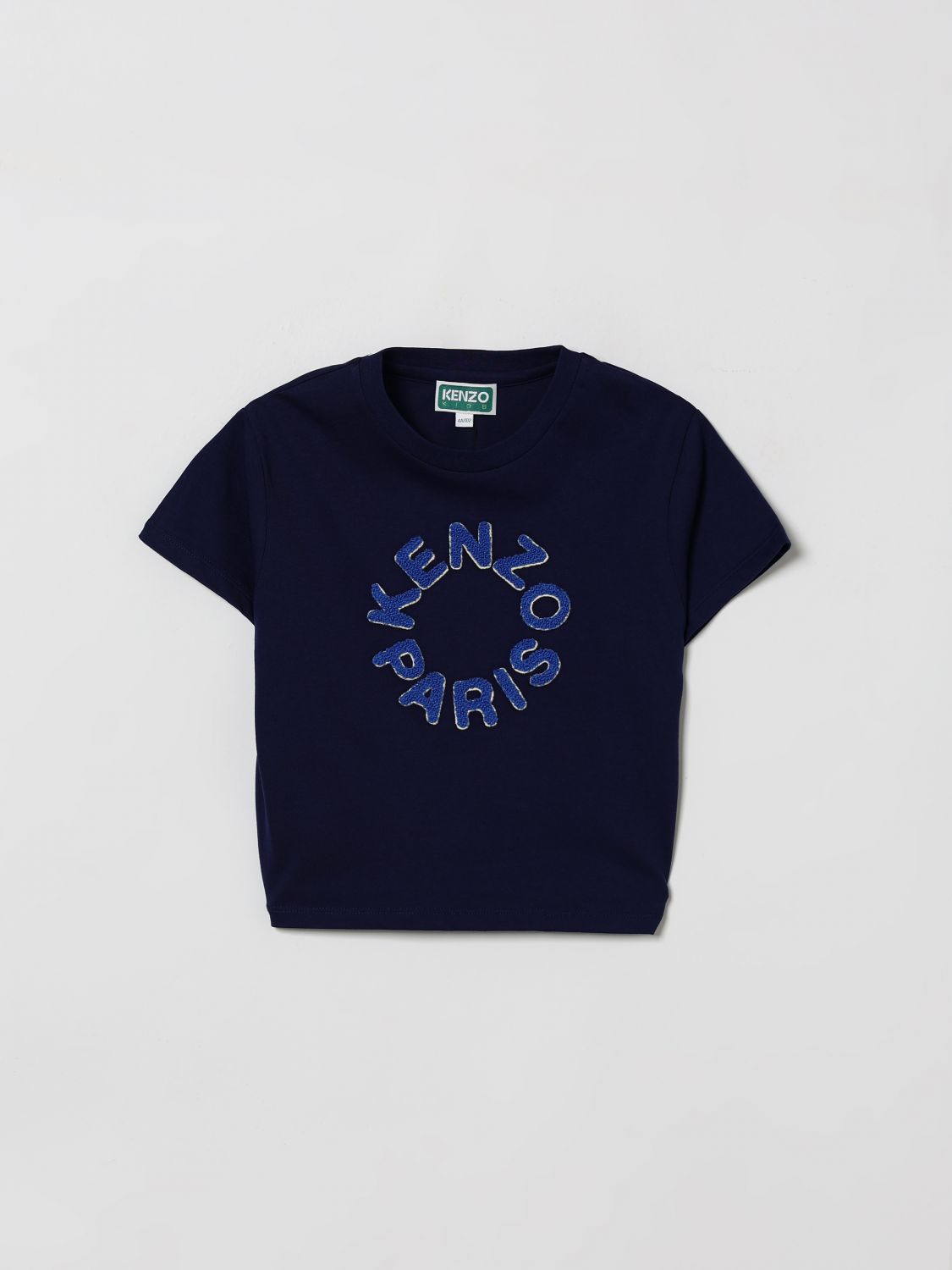 Kenzo Kids Cotton T-Shirt With Logo　ケンゾー キッズ ロゴ入りコットン T シャツ Kenzo