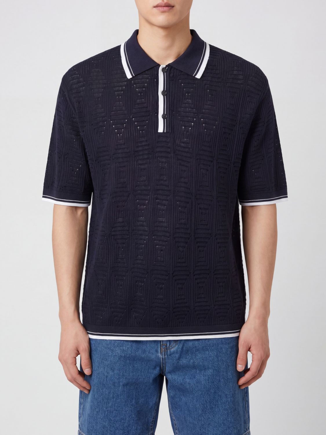 LANEUS Polo in maglia di cotone