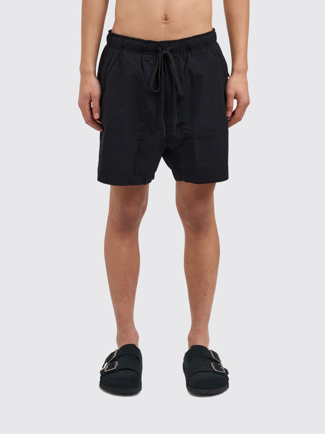 Thom Krom Elasticated Drawstring Shorts In Black