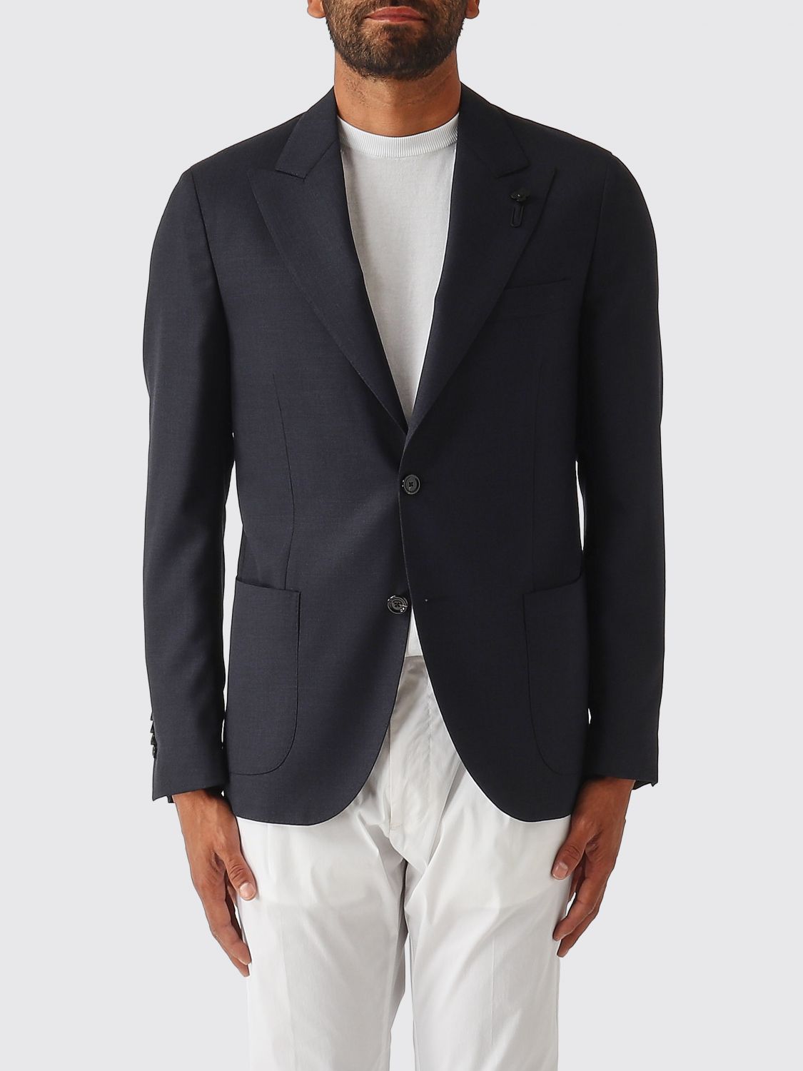 LARDINI Blazer a monopetto in lana