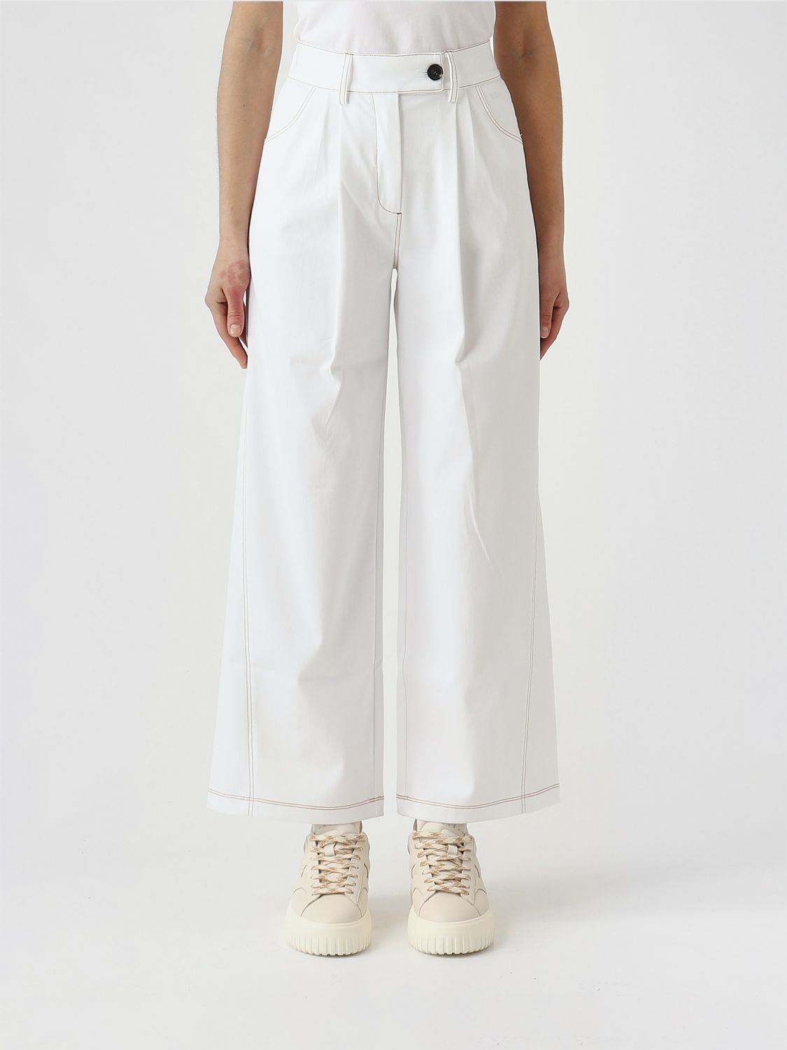 Mm Max Mara Cotton Blend Trousers