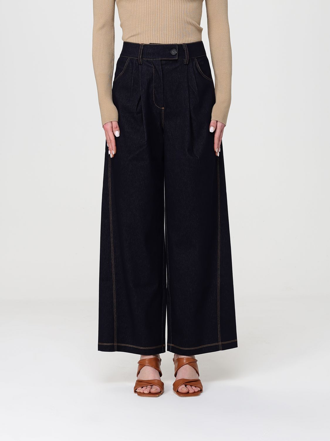 MM Max Mara Cotton Blend Trousers　MM マックスマーラ コットン ブレンド トラウザーズ MM
