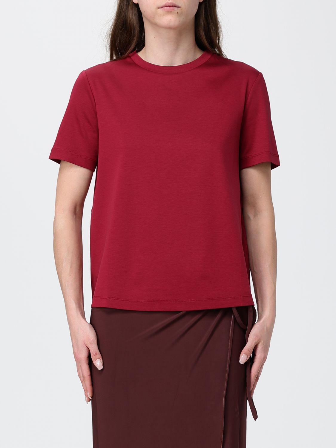 Mm Max Mara Crew Neck T-shirt in Cotton Blend
