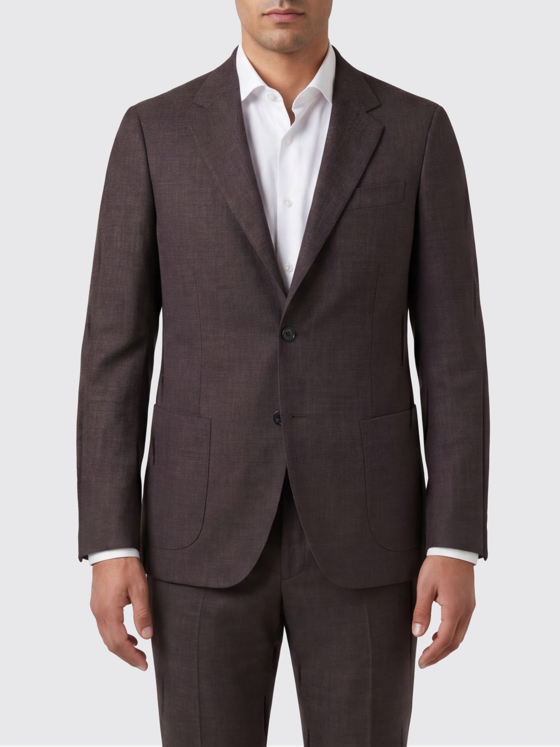 LARDINI Single-Breasted Blazer in Wool Linen and Silk LARDINI