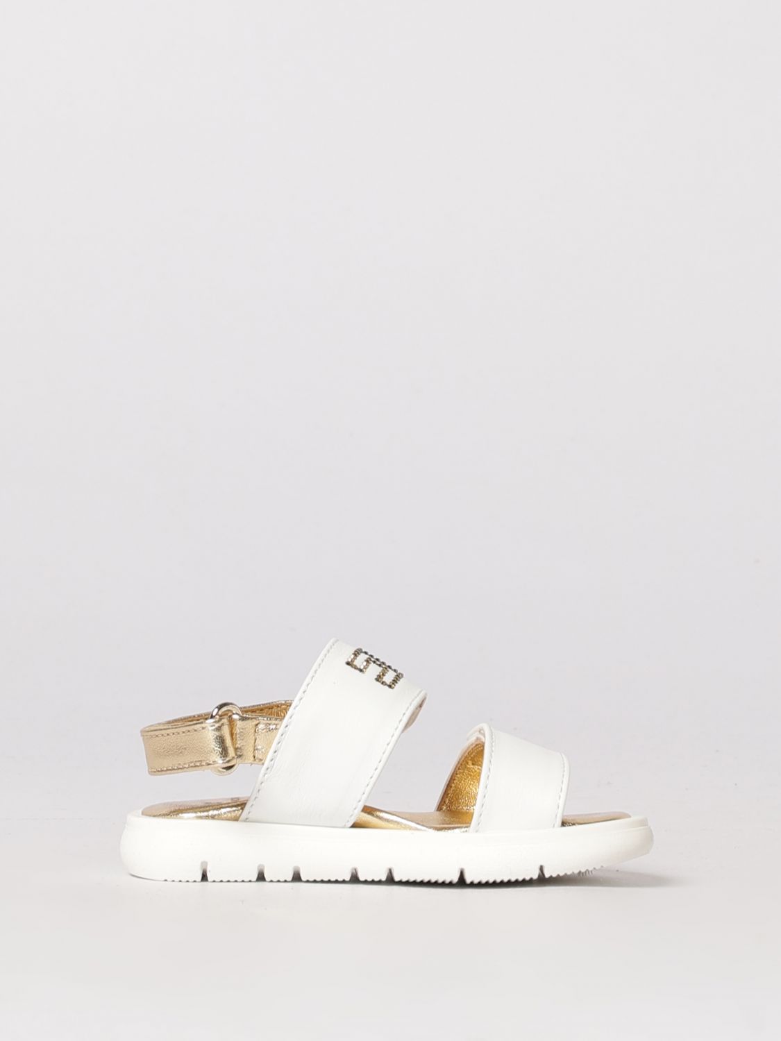 ELISABETTA FRANCHI LA MIA BAMBINA Ledersandalen mit Strasssteinen