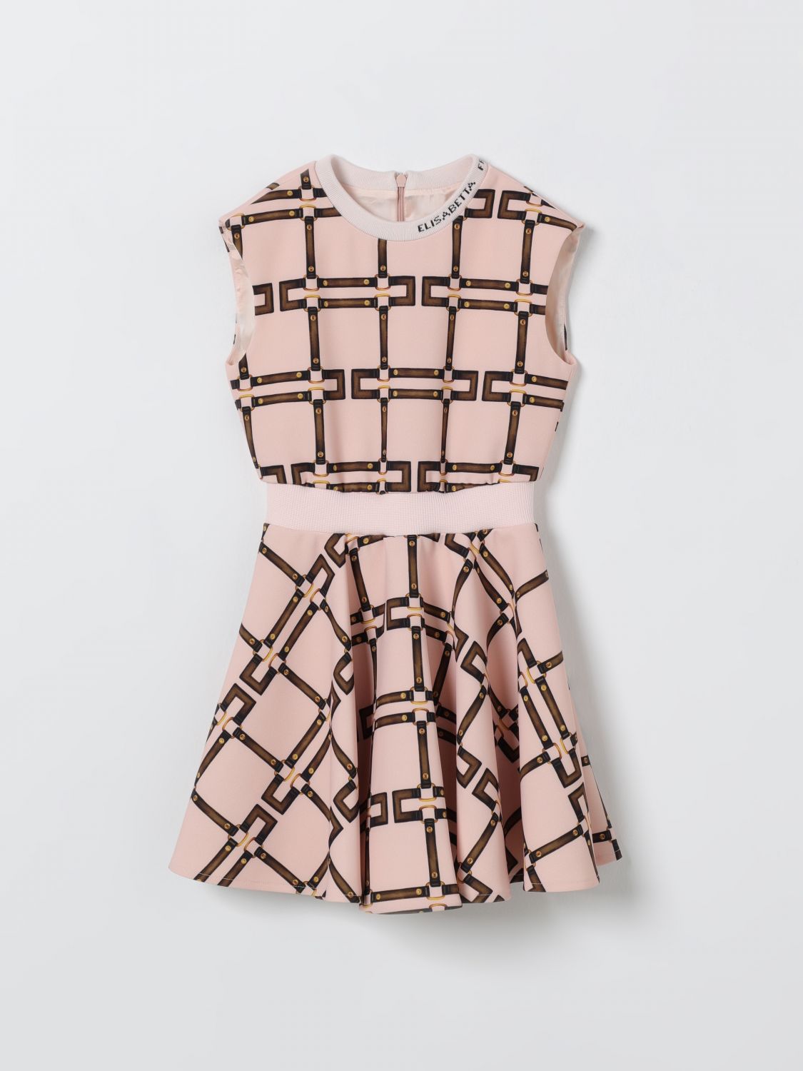 ELISABETTA FRANCHI LA MIA BAMBINA Kleid aus bedrucktem Jersey