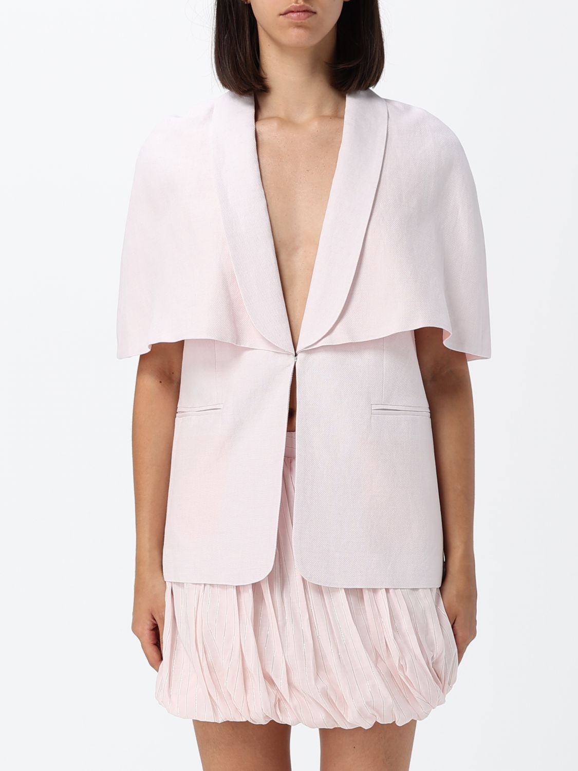 Twinset Blazer a cappa in misto viscosa