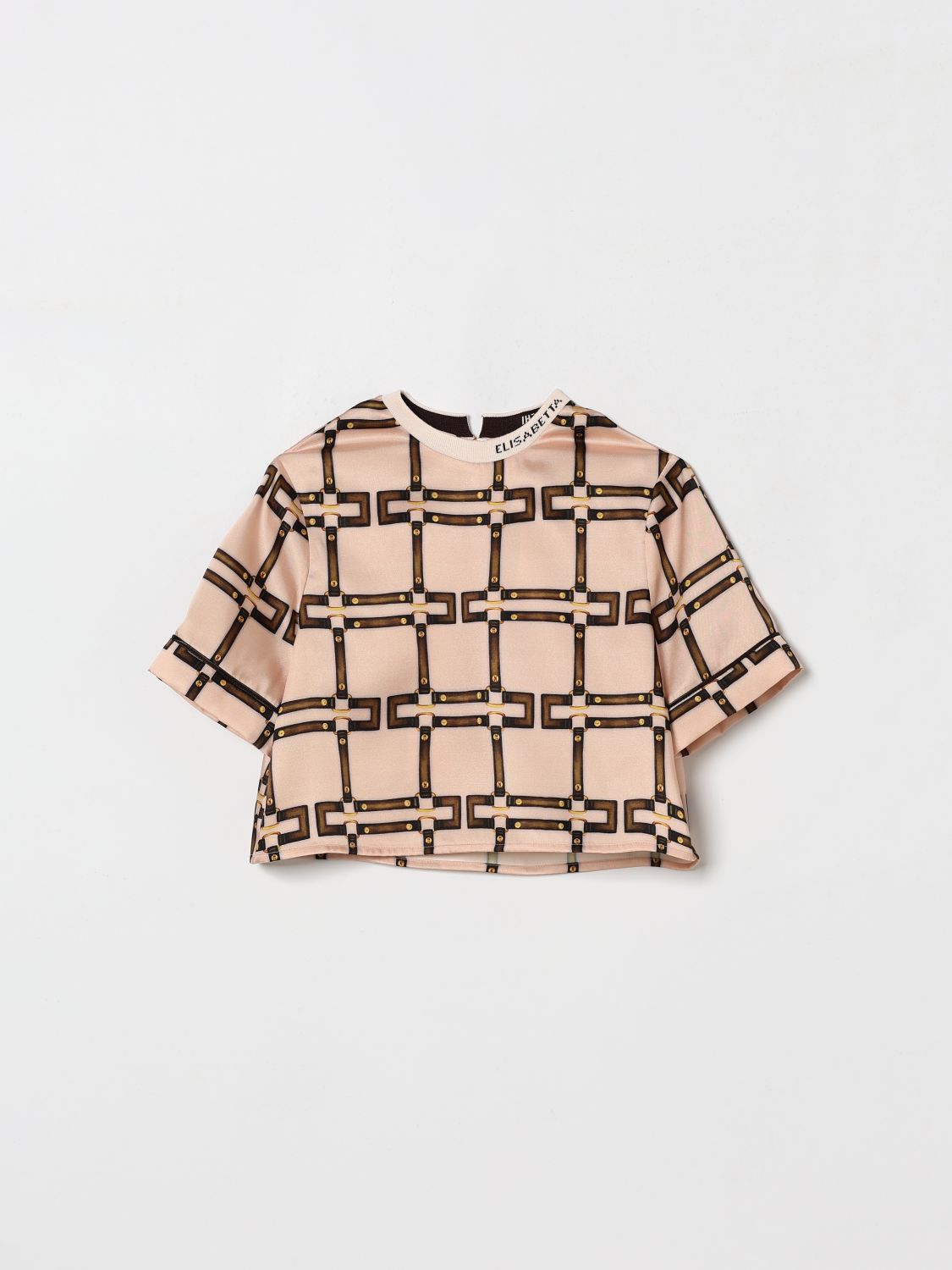 ELISABETTA FRANCHI LA MIA BAMBINA Bedrucktes Polyester-Top