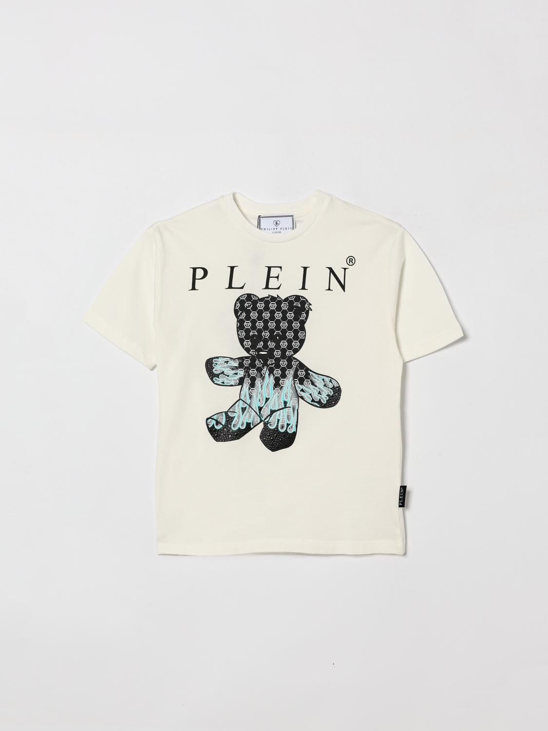 PHILIPP PLEIN Baumwoll T Shirt mit Teddy Print