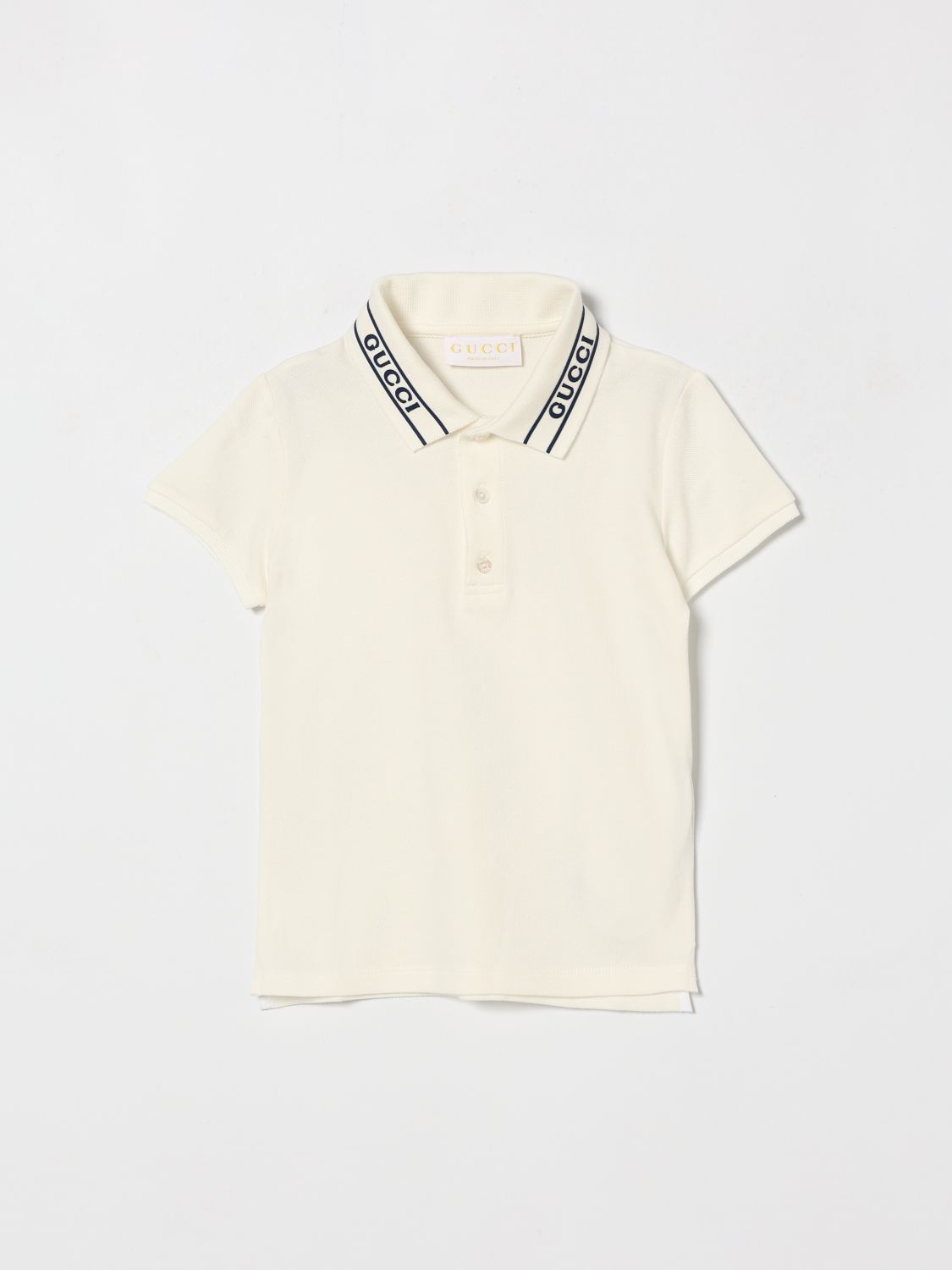 GUCCI Cotton Polo Shirt with Logo　GUCCI ロゴ入りコットンポロシャツ GUCCI