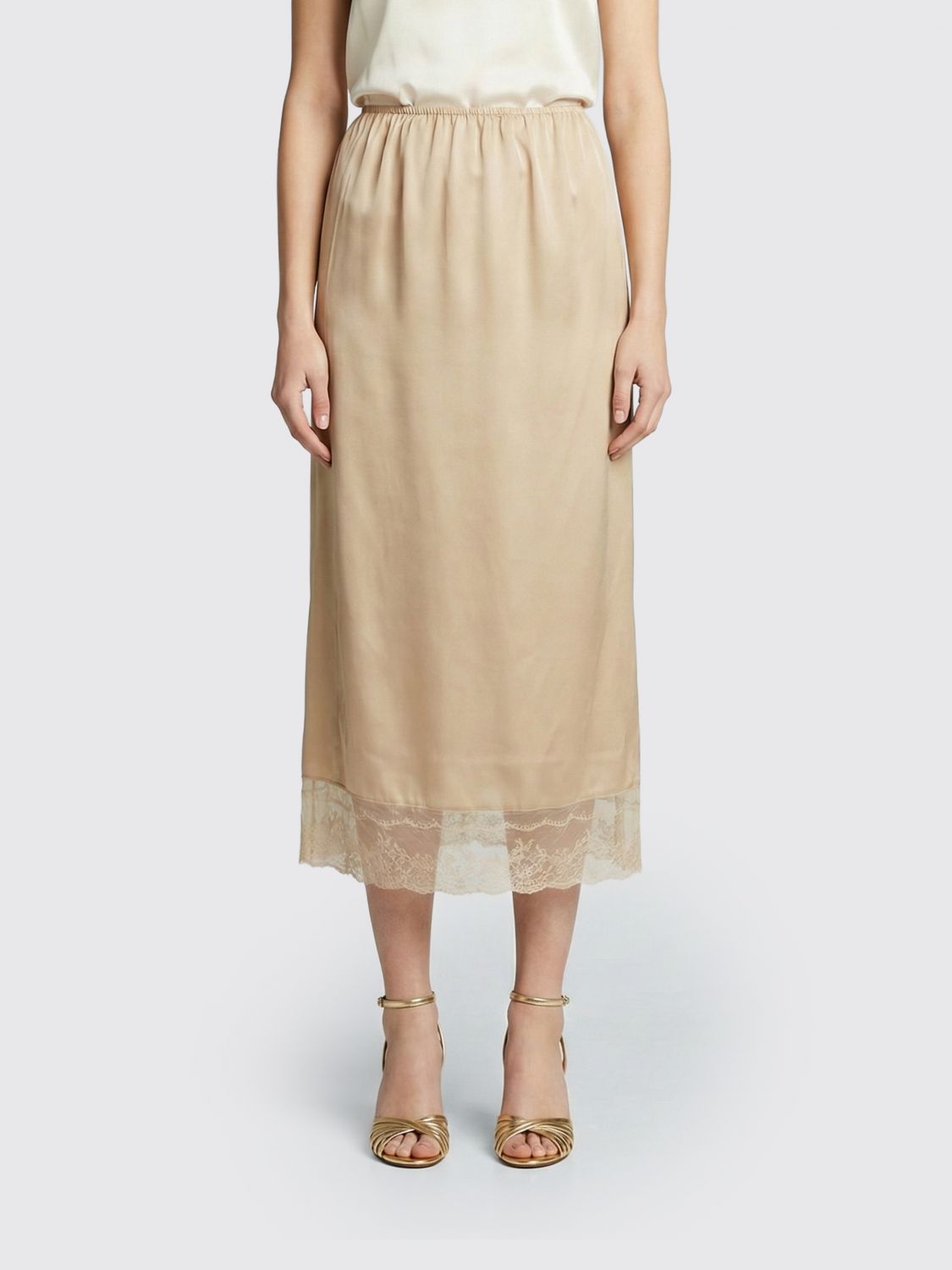 Skirt CARVEN Woman color Nude