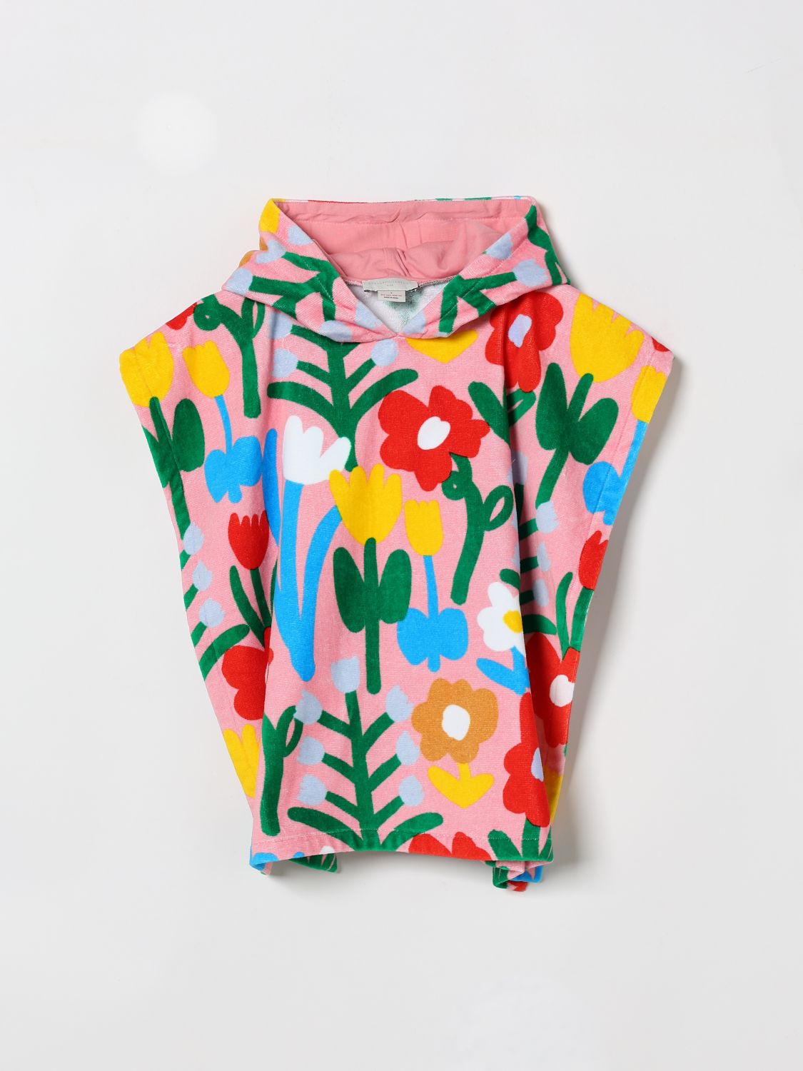 STELLA MCCARTNEY KIDS Cotton Terry Hooded Robe with Floral Print　STELLA MCCARTNEY KIDS コットン テリー フード付きローブ フローラル プリント STELLA