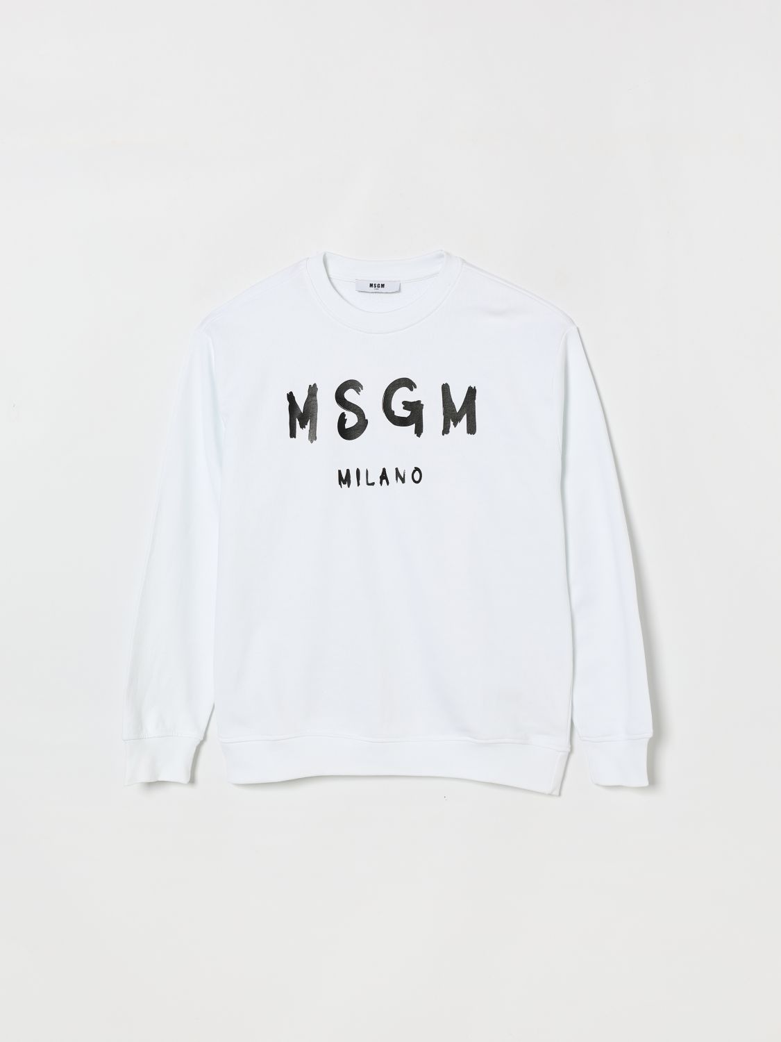 MSGM Kids Cotton Sweatshirt with Logo Print　MSGM キッズ コットン スウェットシャツ ロゴプリント MSGM