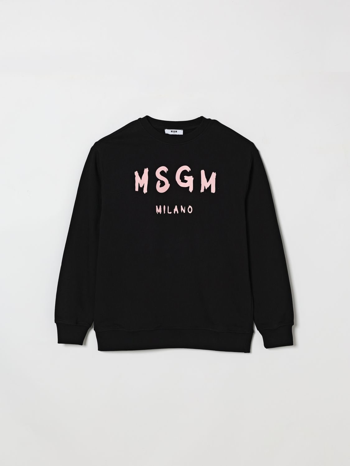 MSGM Kids Baumwoll-Sweatshirt mit Logo-Print