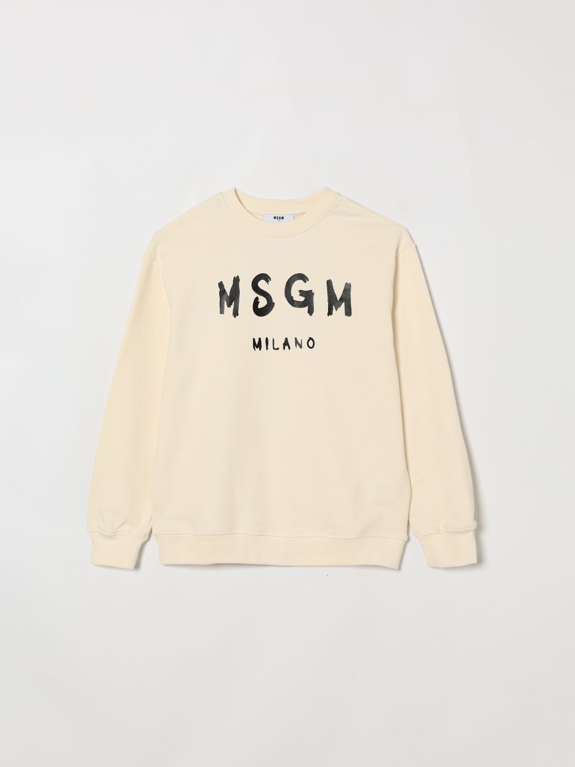 MSGM Kids Baumwoll-Sweatshirt mit Logo-Print
