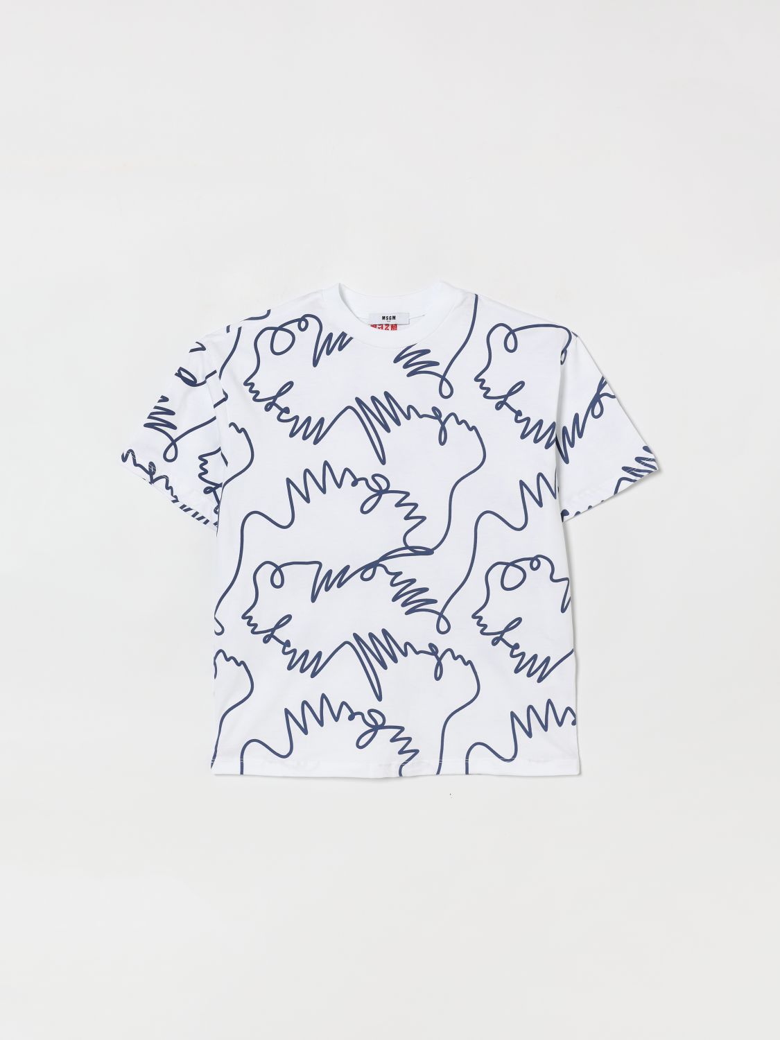 MSGM Kids Baumwoll-T-Shirt mit Grafikprint