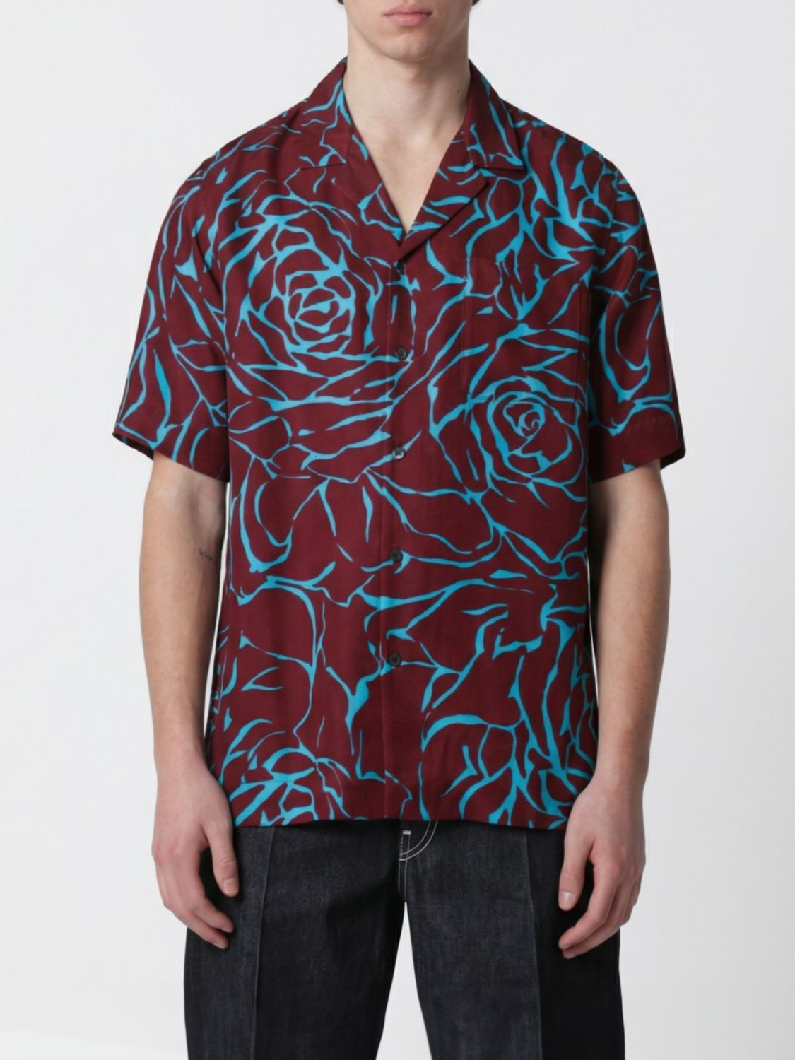 DRIES VAN NOTEN Floral Print Viscose Casual Shirt　DRIES VAN NOTEN フローラル プリント ビスコース カジュアル シャツ DRIES