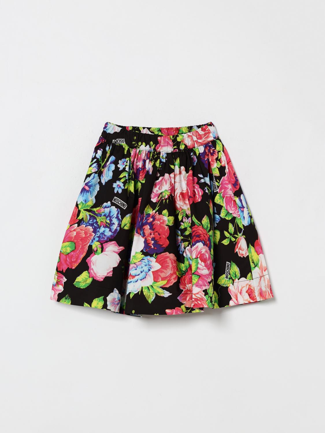 MOSCHINO Baumwoll-Minirock mit Blumenmuster