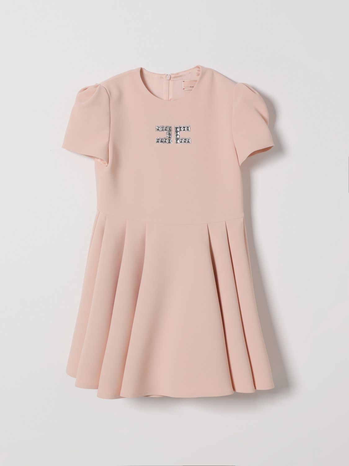 ELISABETTA FRANCHI LA MIA BAMBINA Crêpe-Kleid mit Monogramm