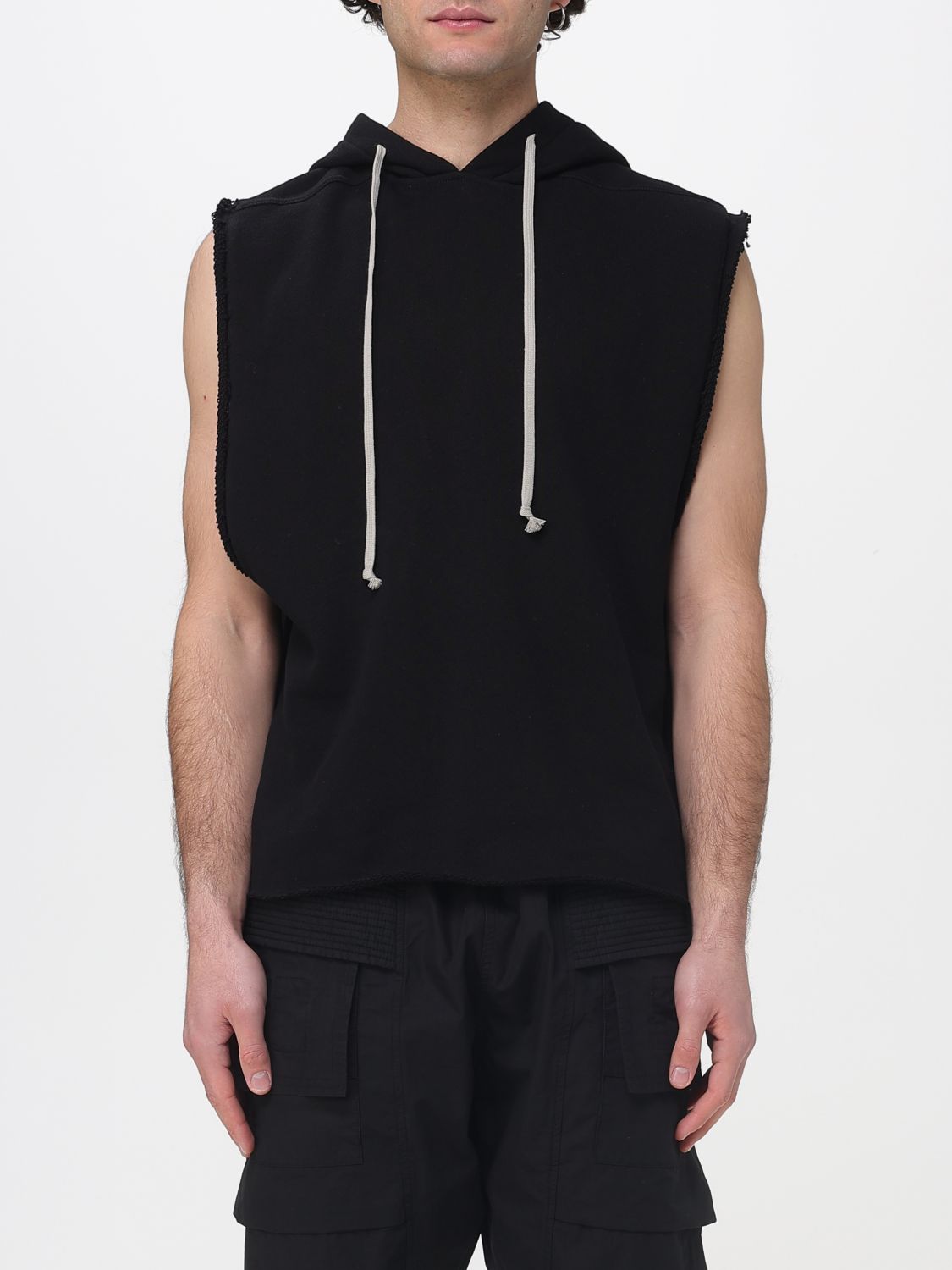 RICK OWENS Sleeveless Cotton Sweatshirt　RICK OWENS ノースリーブ コットン スウェットシャツ RICK