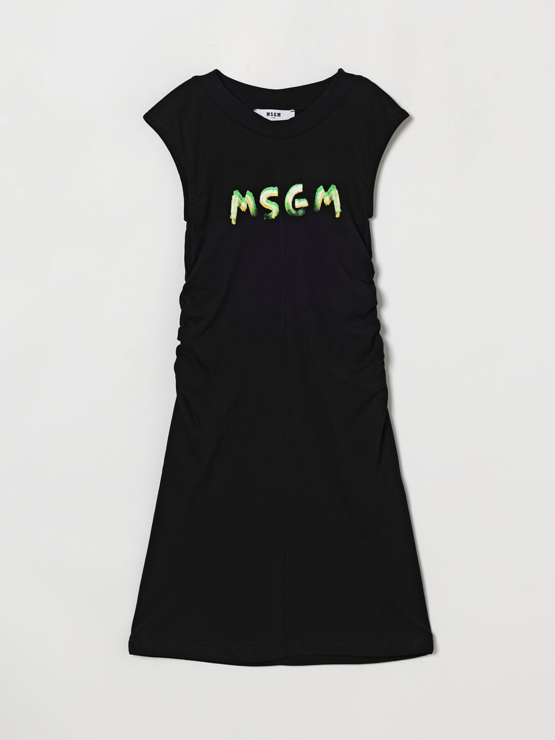 MSGM Kids Cotton Dress with Logo　MSGM キッズ ロゴ入りコットンドレス MSGM