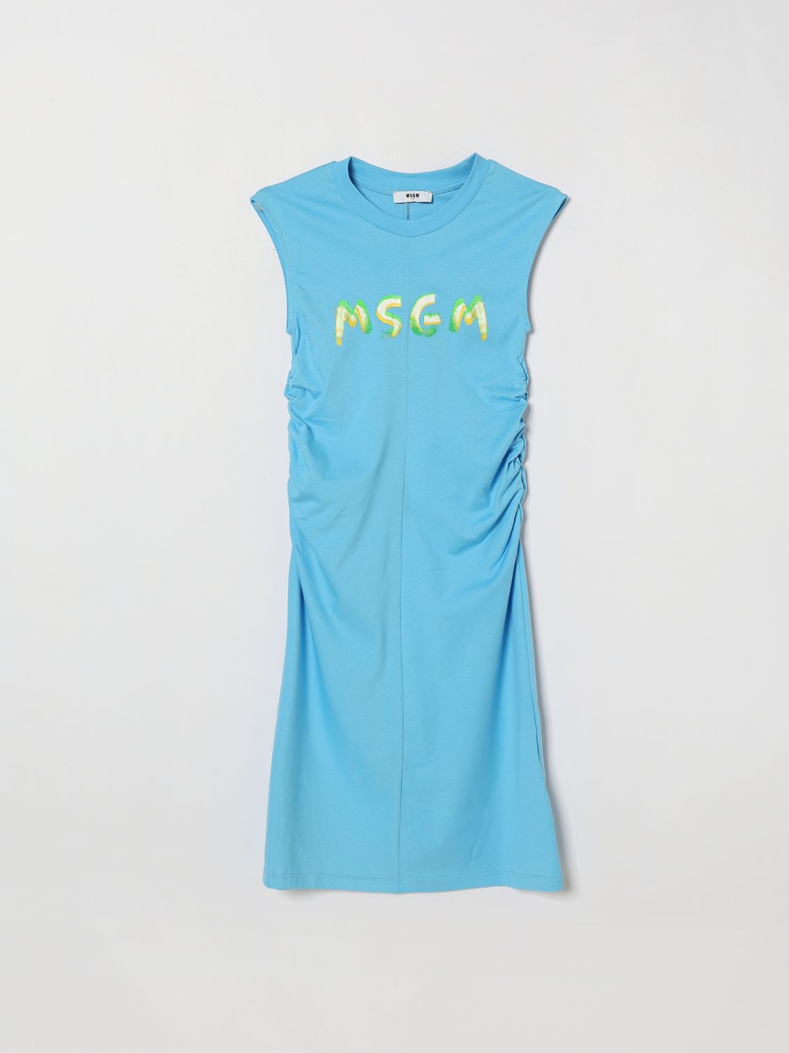 MSGM Kids Abito in cotone con logo