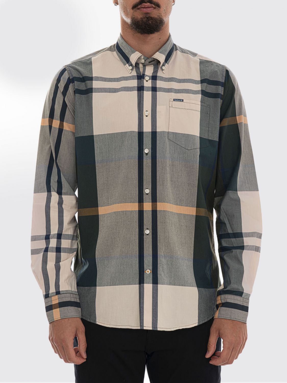 BARBOUR Cotton Shirt with Vintage Check Pattern　BARBOUR ヴィンテージチェック柄コットンシャツ BARBOUR