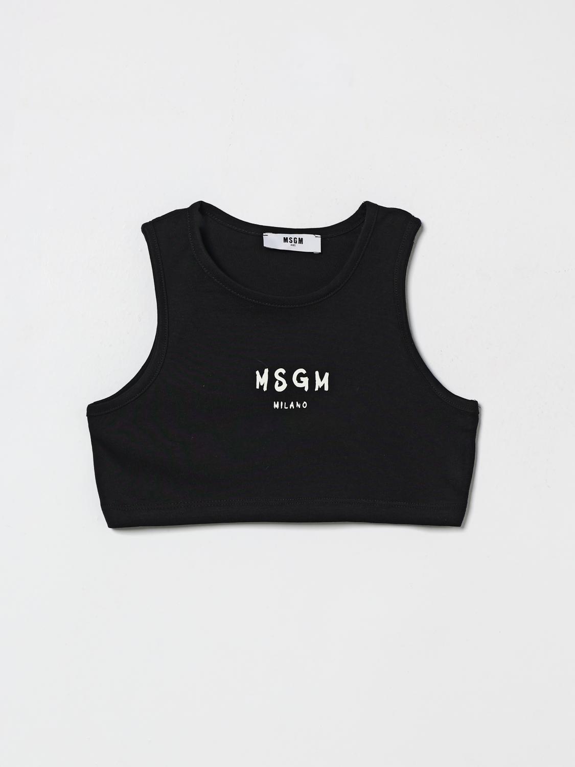 MSGM Kids Crop Top aus Baumwolle mit Logo