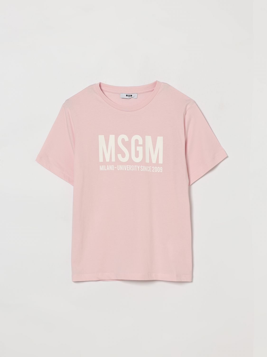MSGM Kids Baumwoll-T-Shirt mit Logo