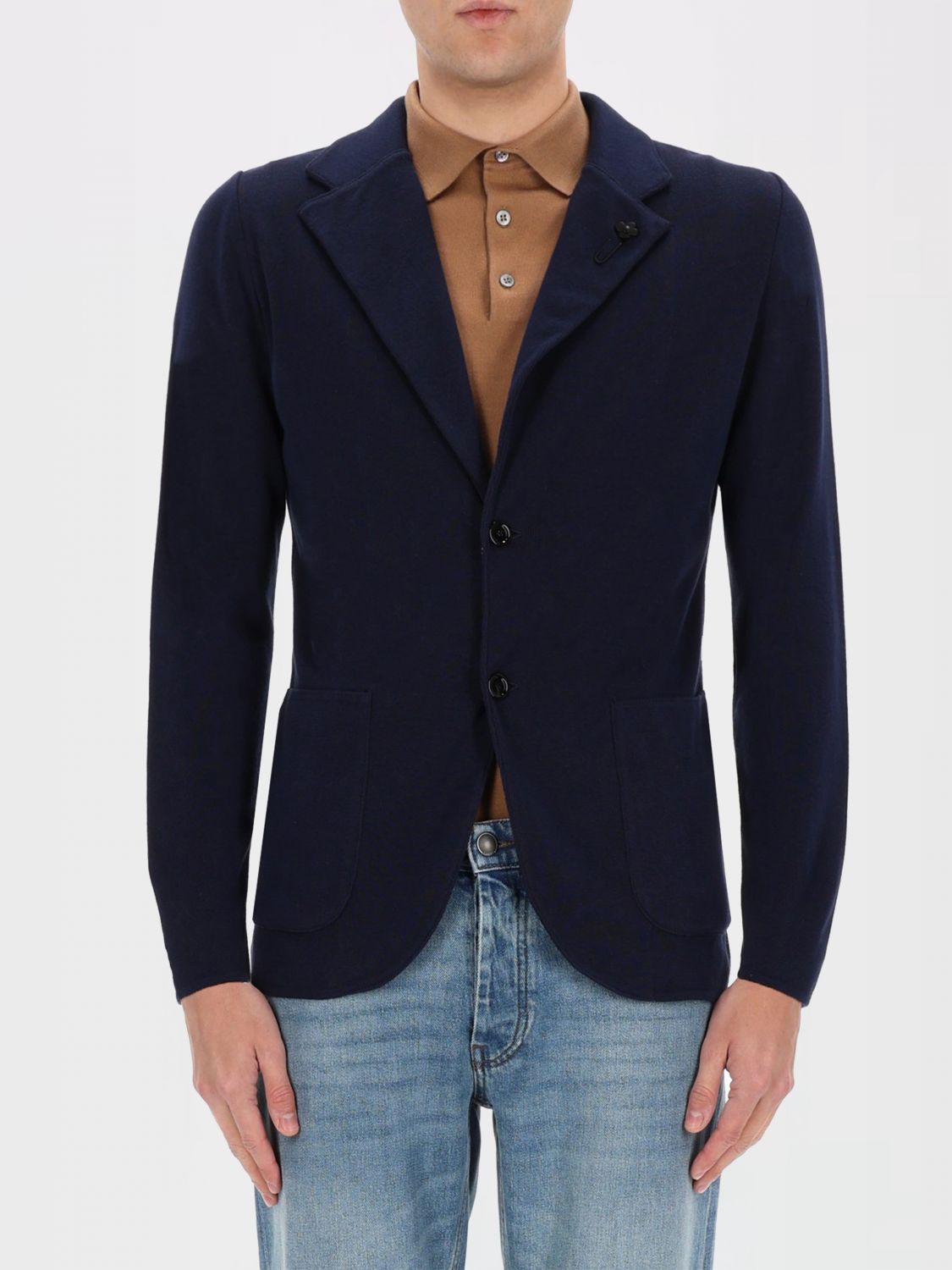 LARDINI Einreihiger Baumwoll Blazer