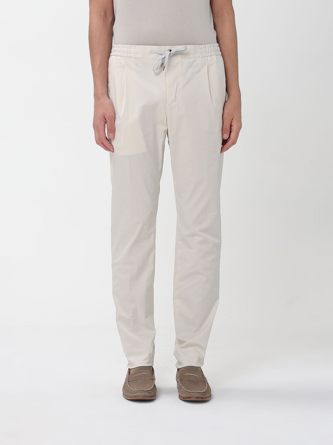 PT TORINO Hose mit Kordelzug aus Baumwollmischung Stretch
