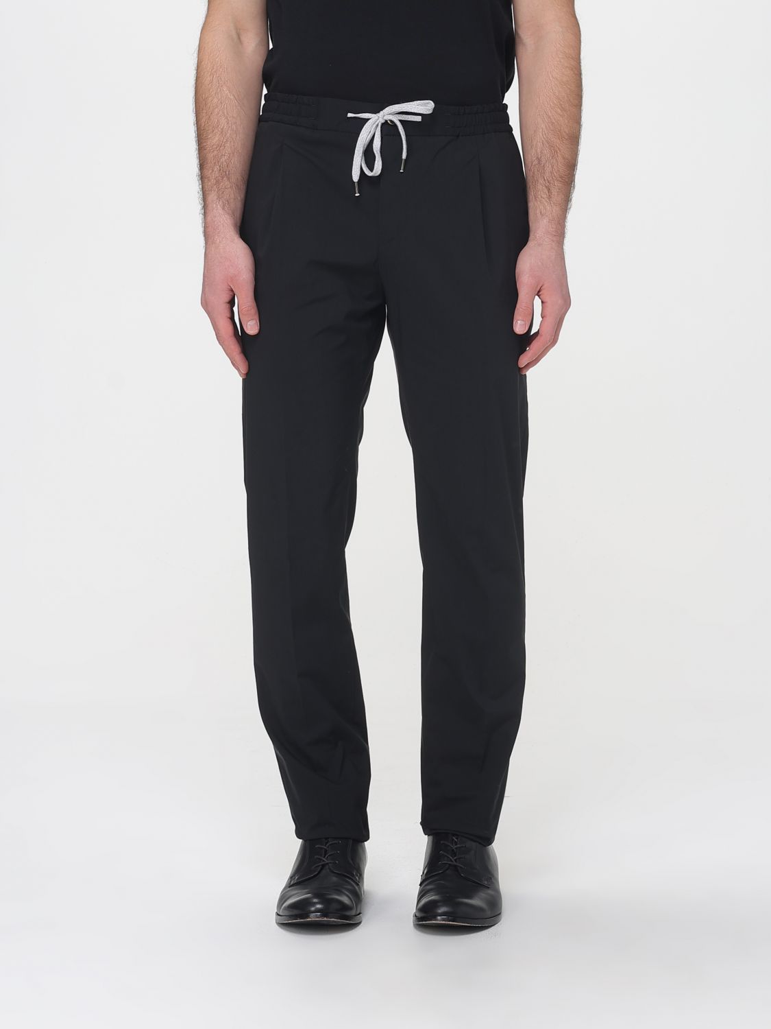 Pt Torino Cotton Blend Stretch Drawstring Trousers