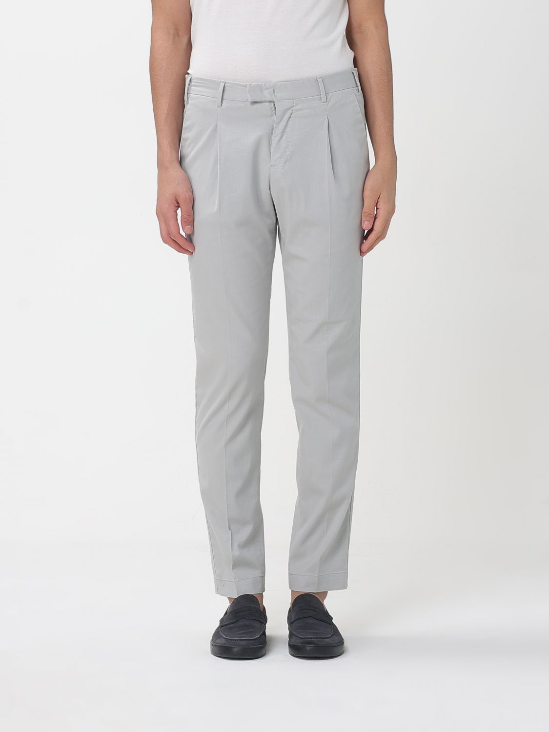 PT TORINO Cotton Blend Stretch Tailored Trousers