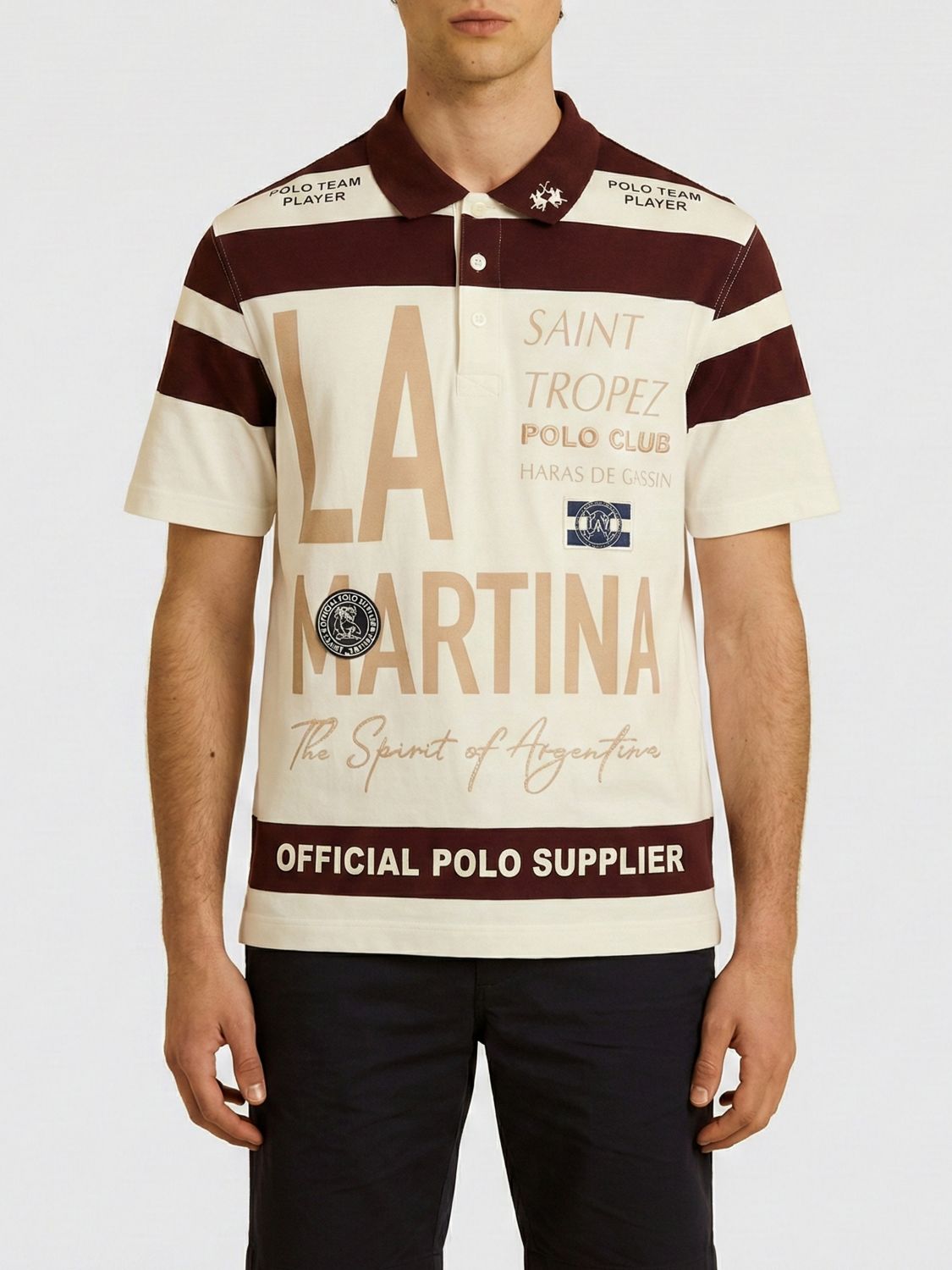 LA MARTINA Baumwoll-Polohemd mit Logo