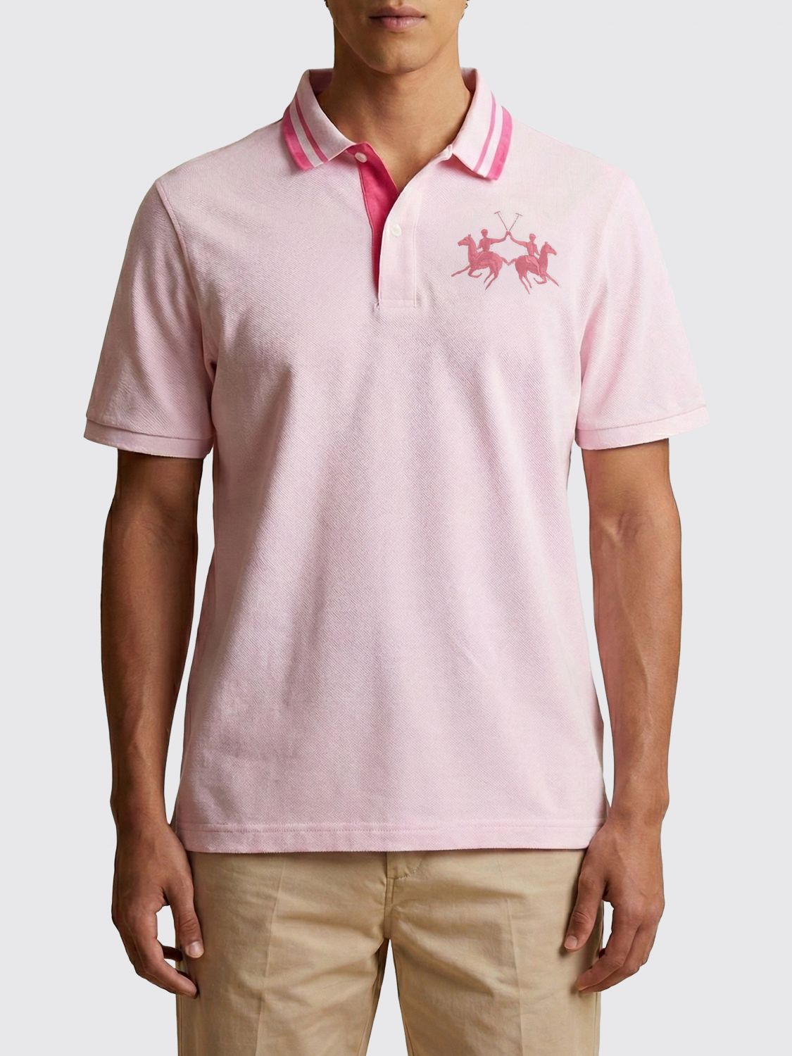 LA MARTINA Baumwoll-Polohemd mit Logo
