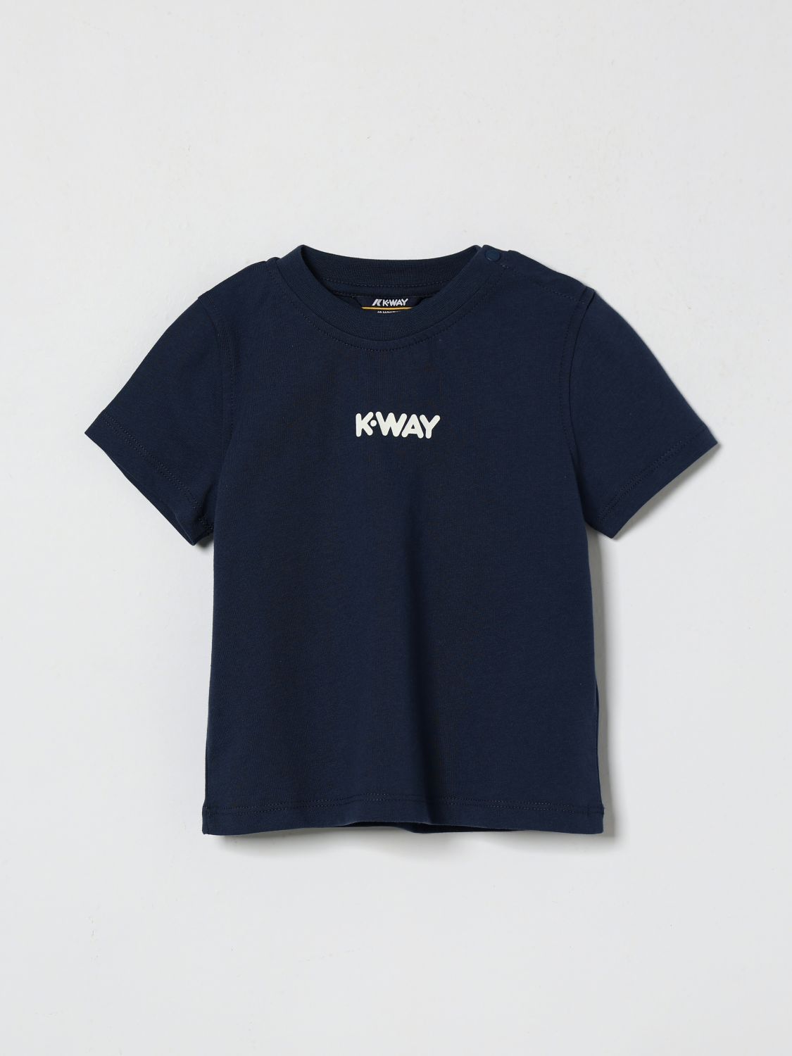 K-way Babies'  Cotton T-shirt With Logo In Multi
