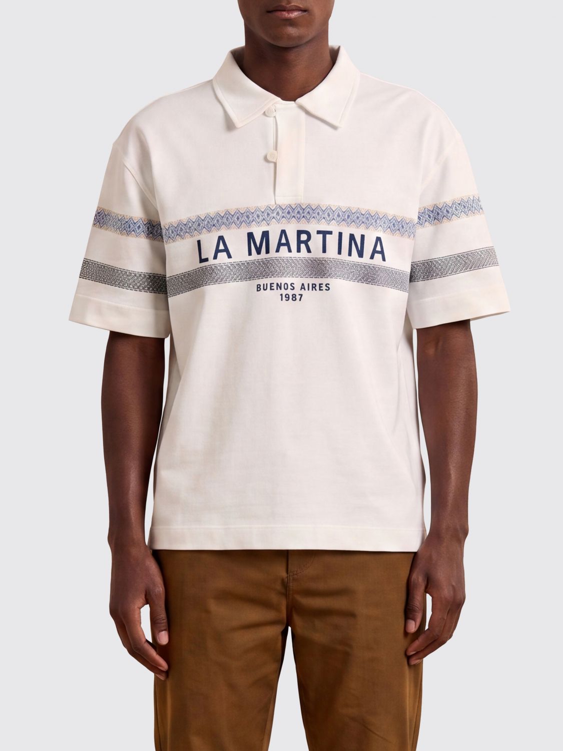 La Martina Cotton Polo with Logo
