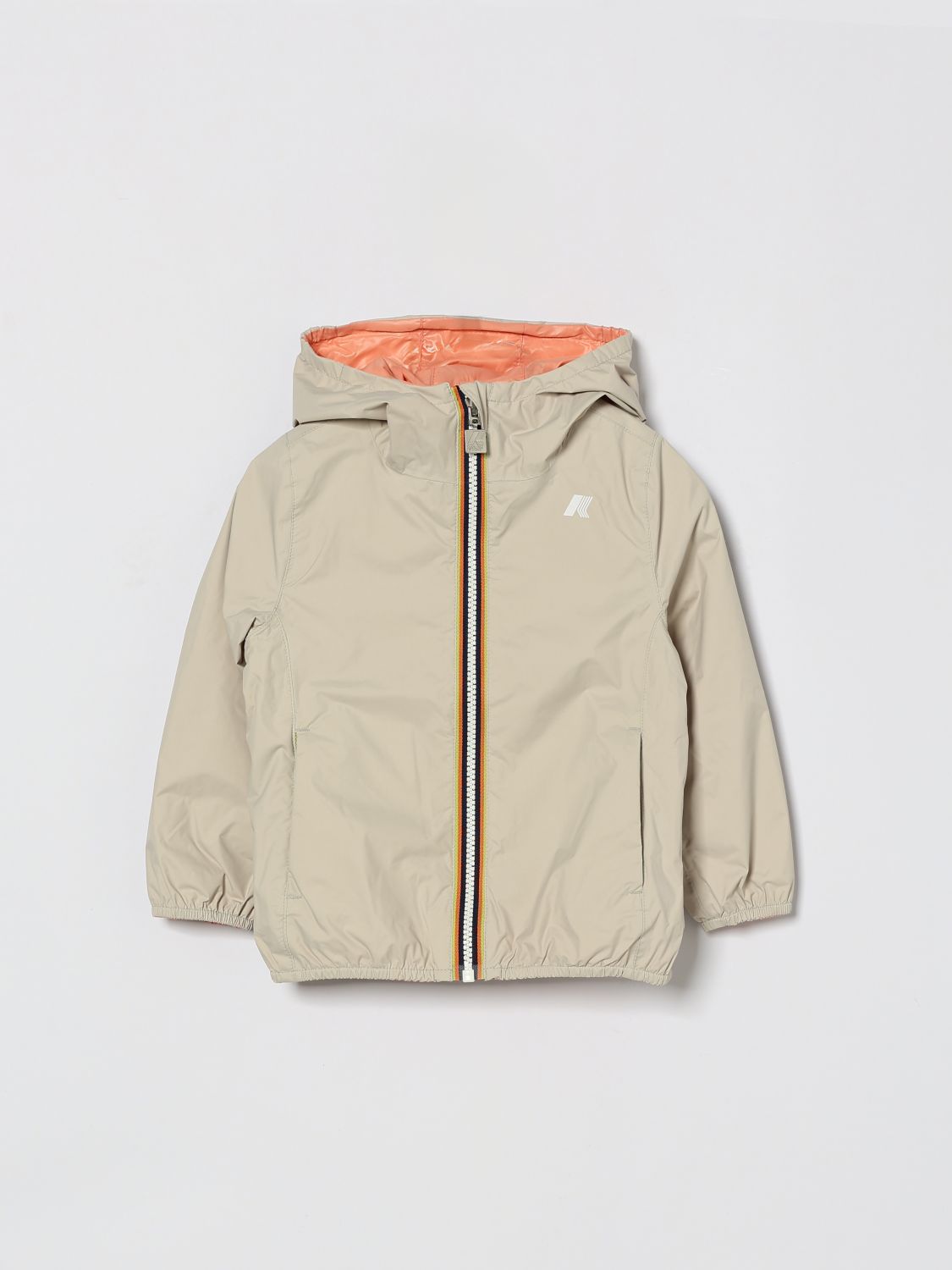 K-way Kids' Reversible Hooded Jacket In Neutral