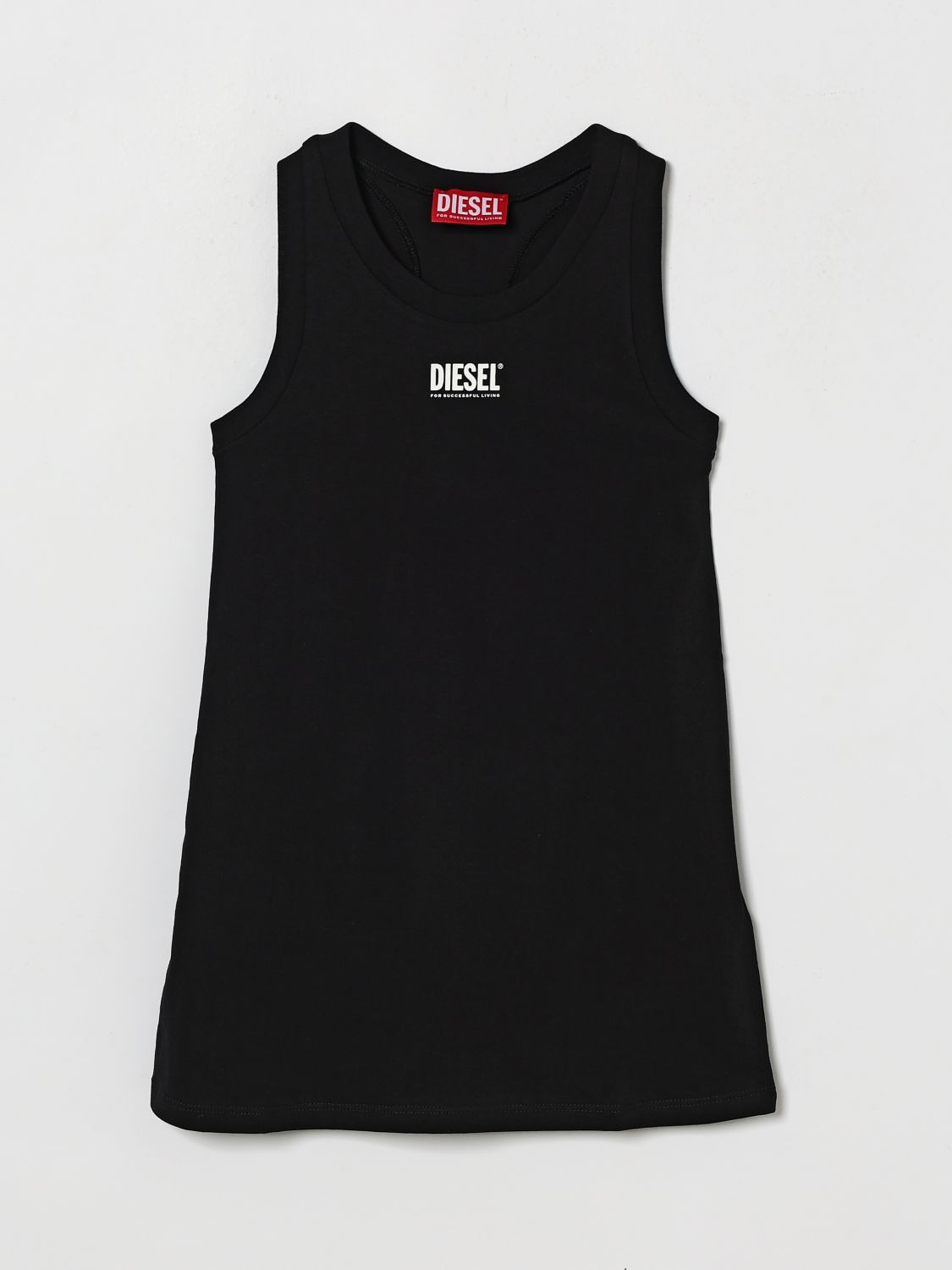 DIESEL Cotton Sporty Dress with Logo　DIESEL ロゴ入りコットンスポーティワンピース DIESEL