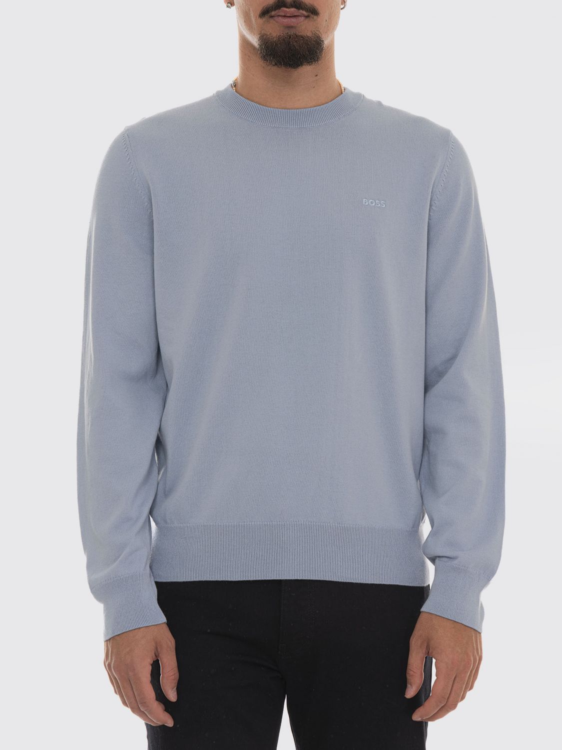 BOSS Maglia a girocollo basic in cotone