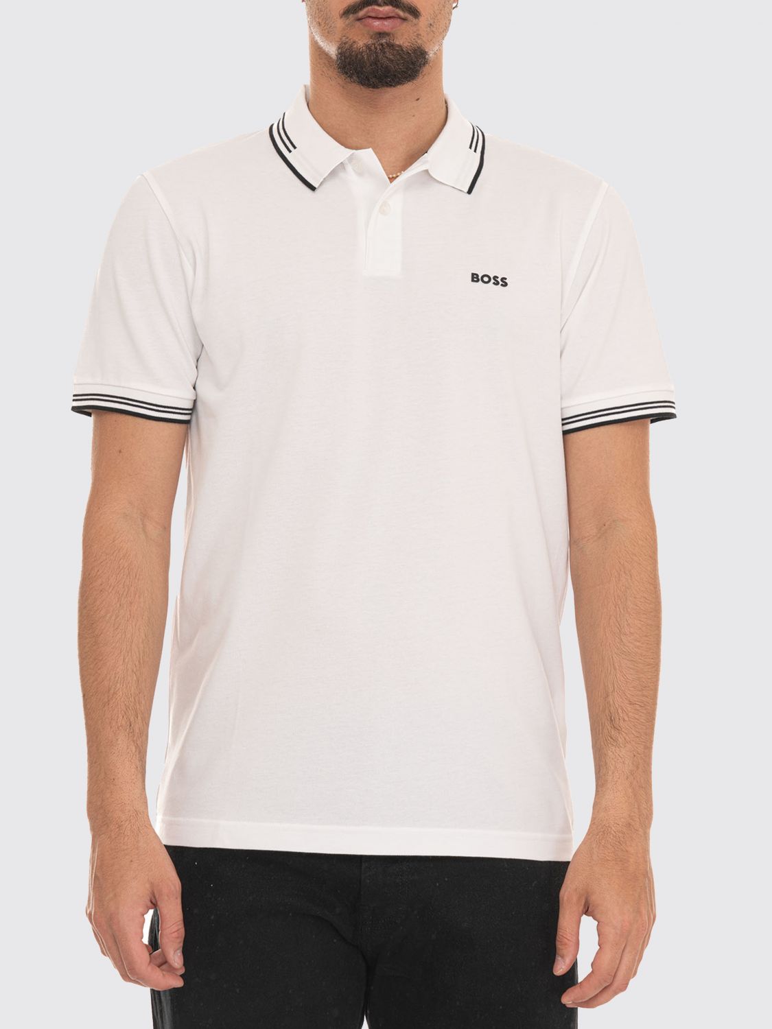 BOSS Baumwoll-Polo mit Logo