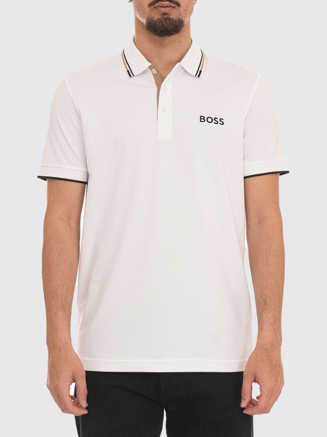 BOSS Baumwoll-Polo mit Logo