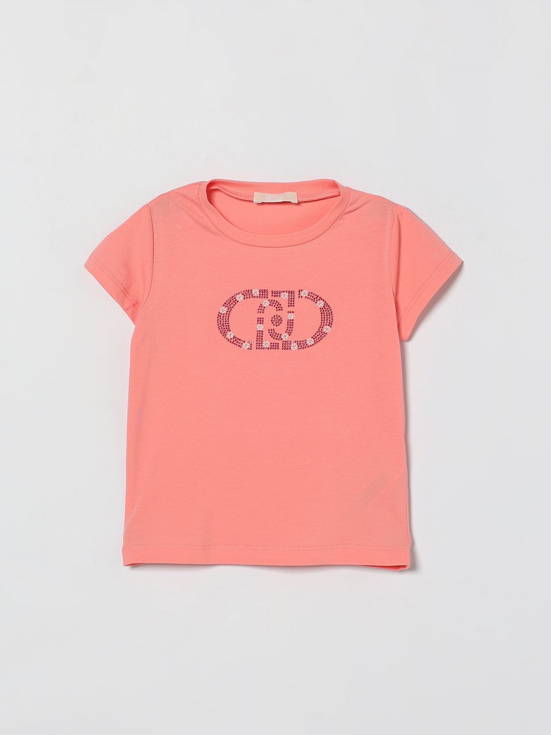 LIU JO Baumwoll-T-Shirt mit Strass-Logo