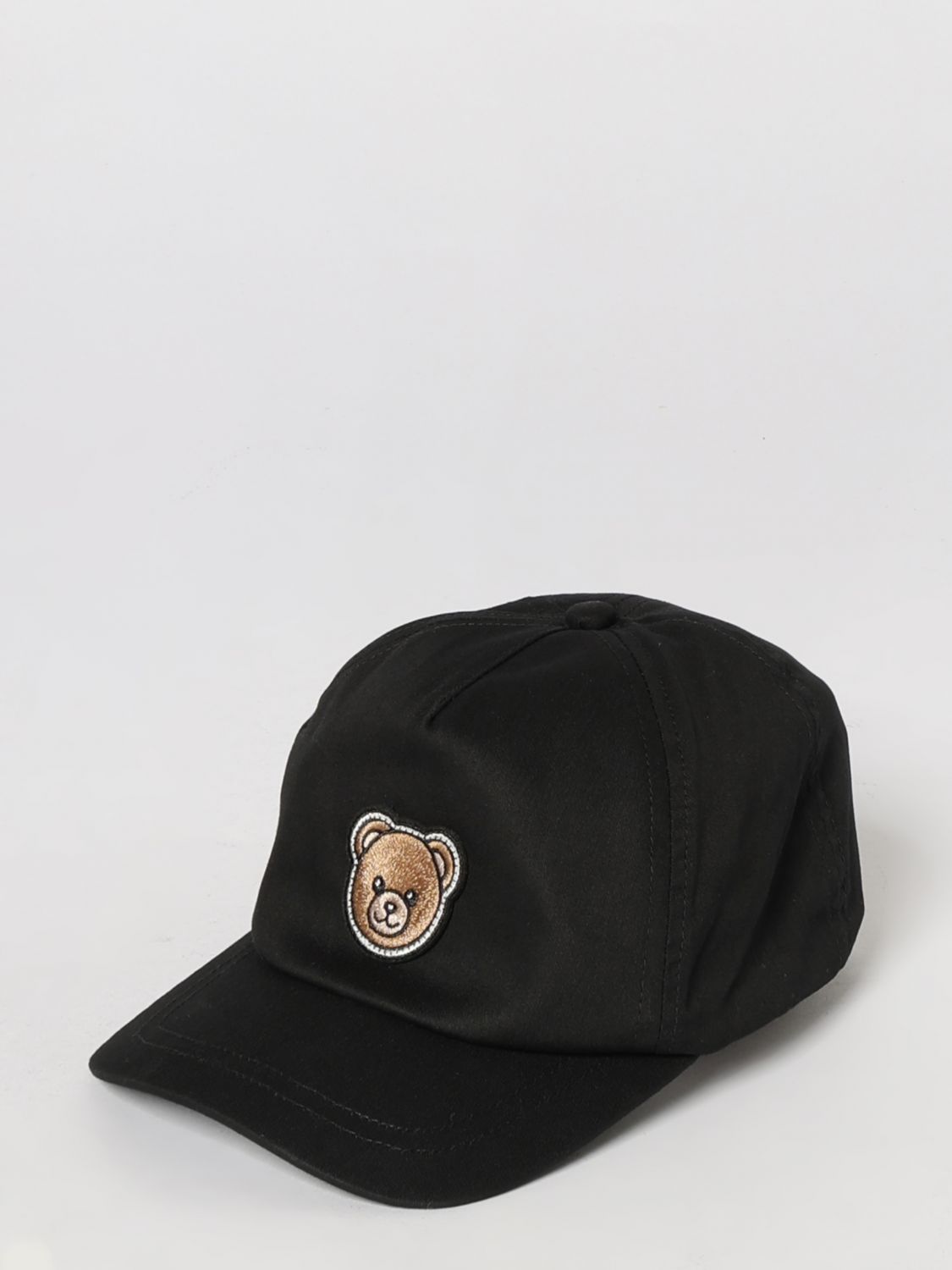 MOSCHINO Kids Teddy Baumwollmütze mit Patch