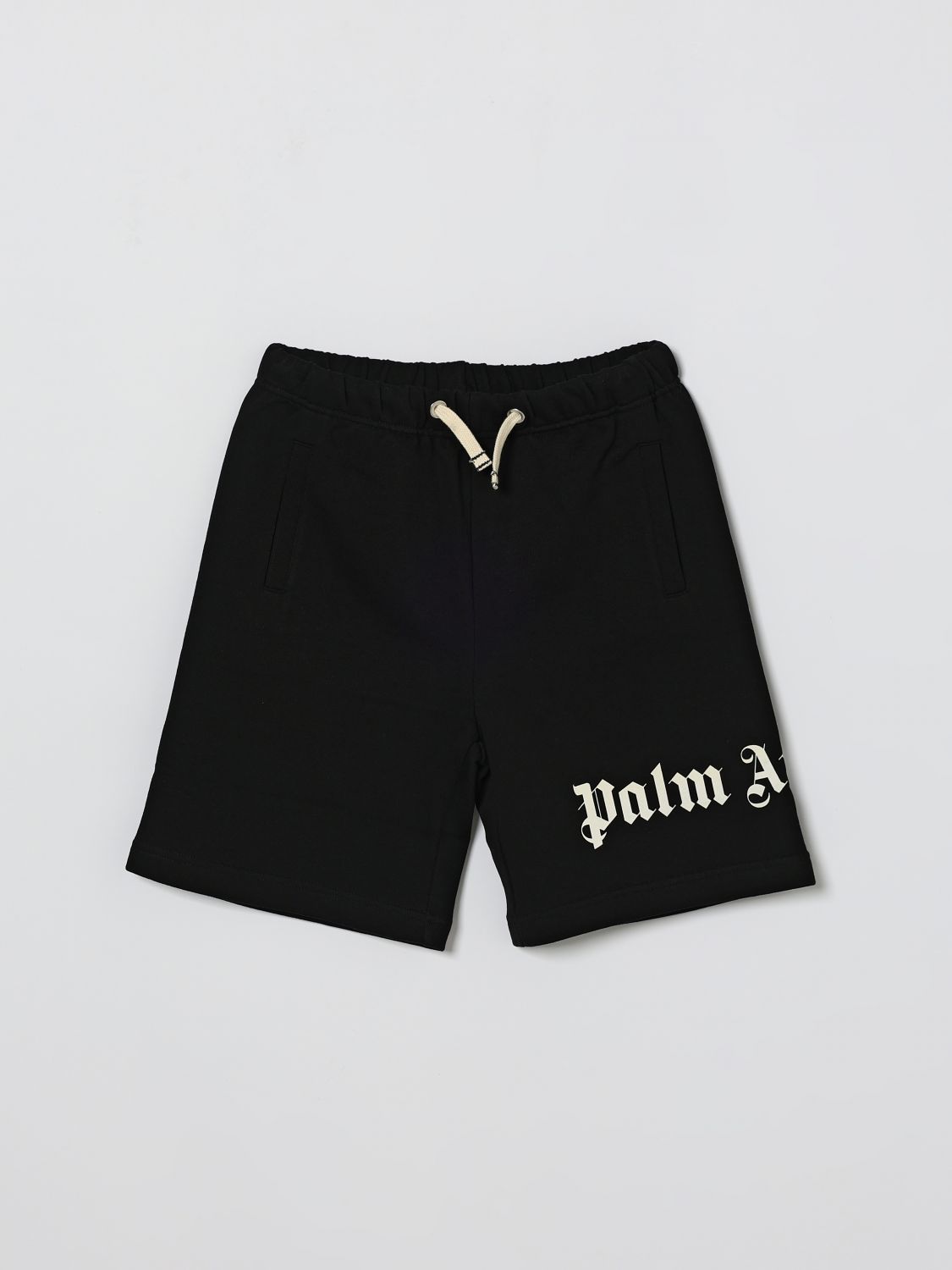 PALM ANGELS Cotton Jogging Shorts with Logo　PALM ANGELS ロゴ入りコットンジョギングショーツ PALM