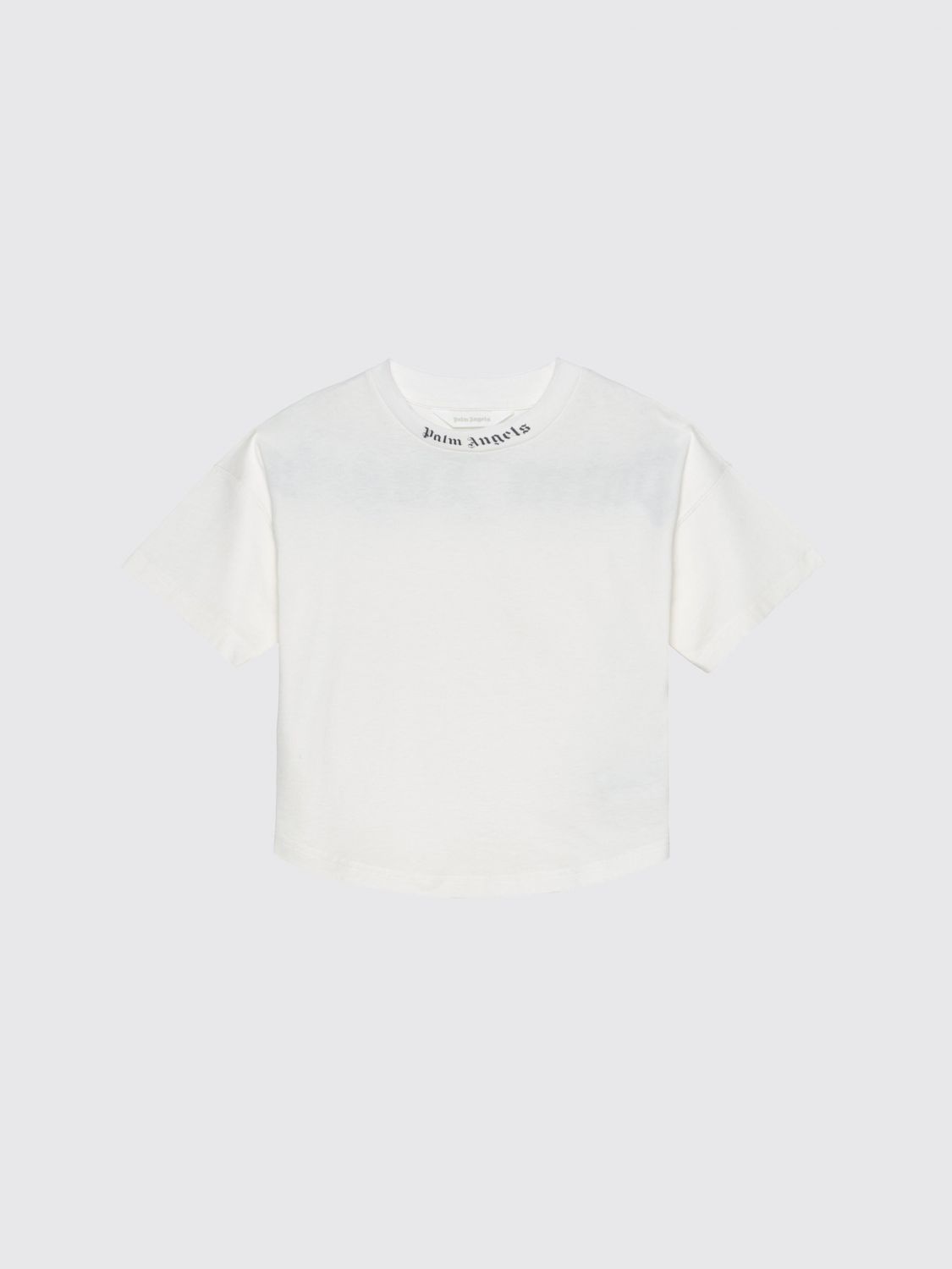 PALM ANGELS Cotton T-Shirt with Logo　PALM ANGELS ロゴ入りコットン Tシャツ PALM