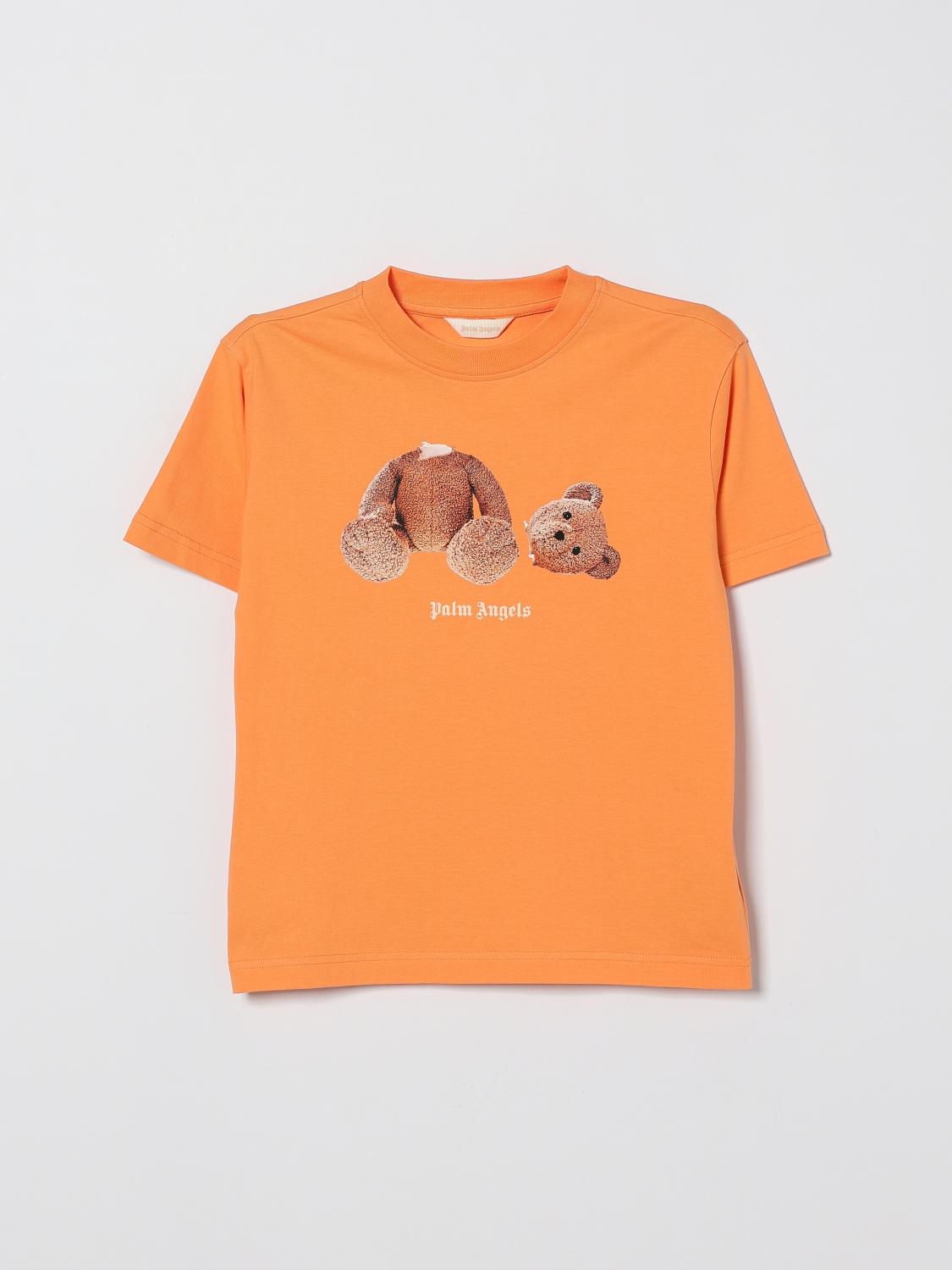 PALM ANGELS Cotton T-Shirt with Logo　PALM ANGELS ロゴ入りコットン Tシャツ PALM