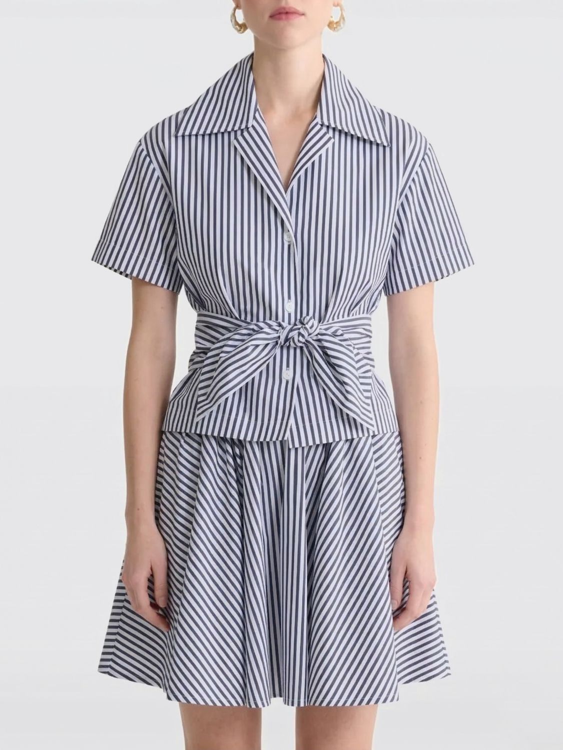 PATOU Striped Crêpe Shirt　PATOU ストライプ クレープ シャツ PATOU