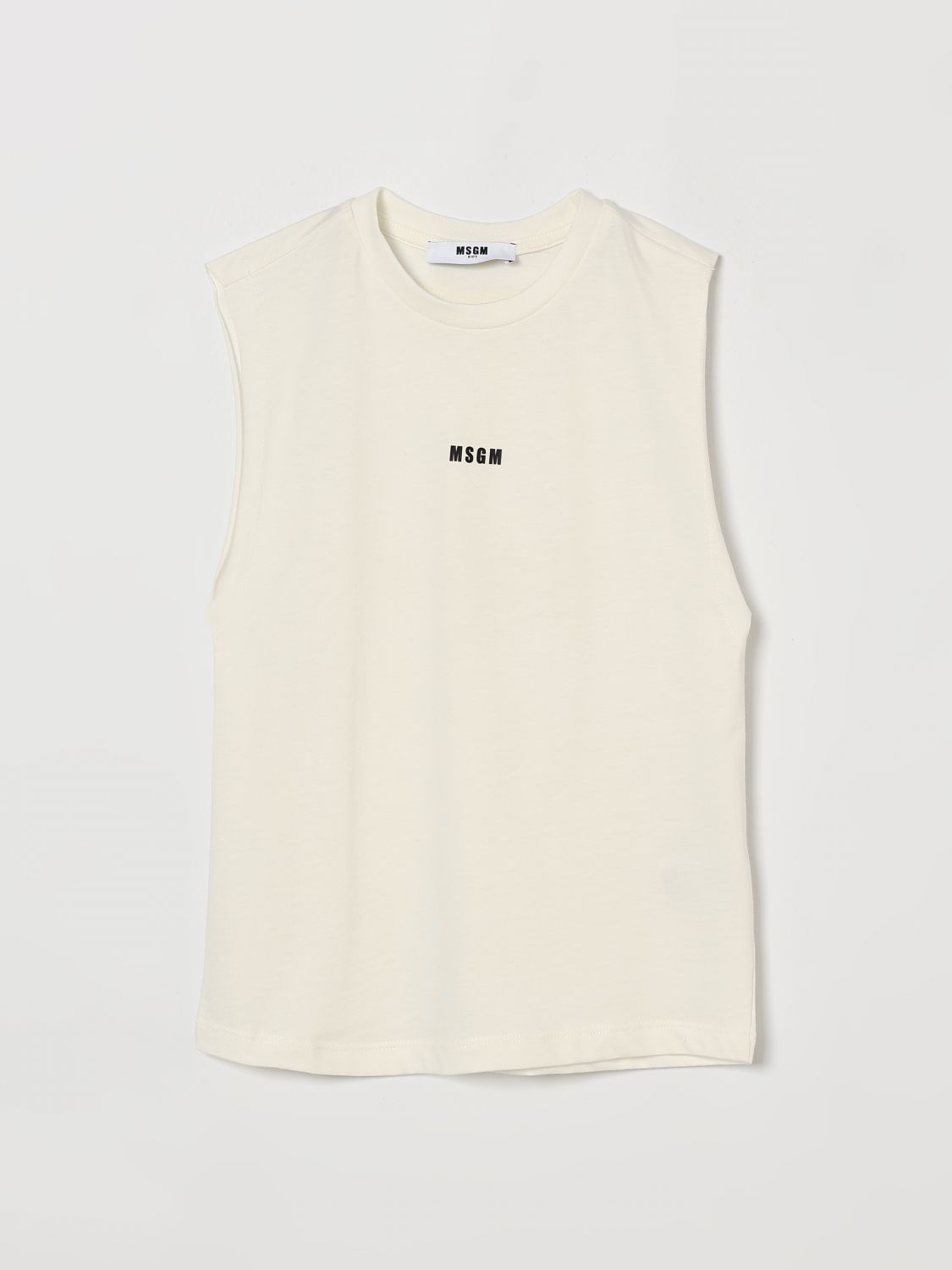 MSGM Kids Baumwoll-Tanktop mit Logo